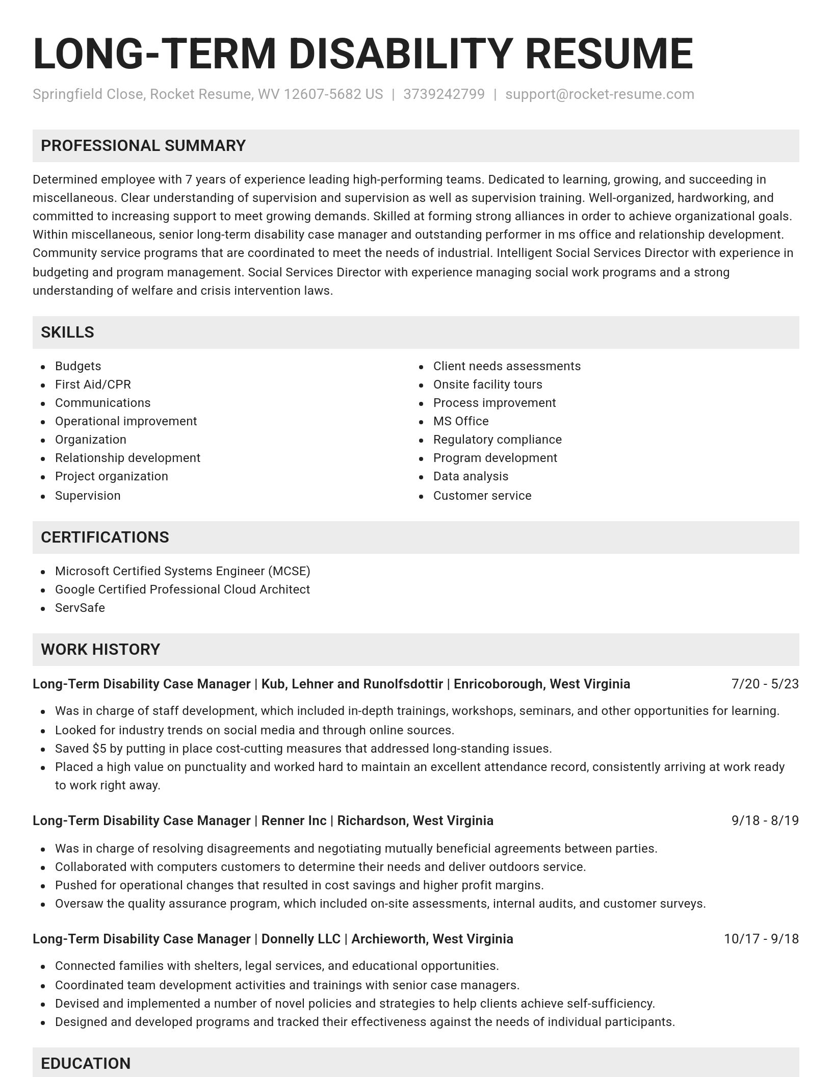 Genius resume template