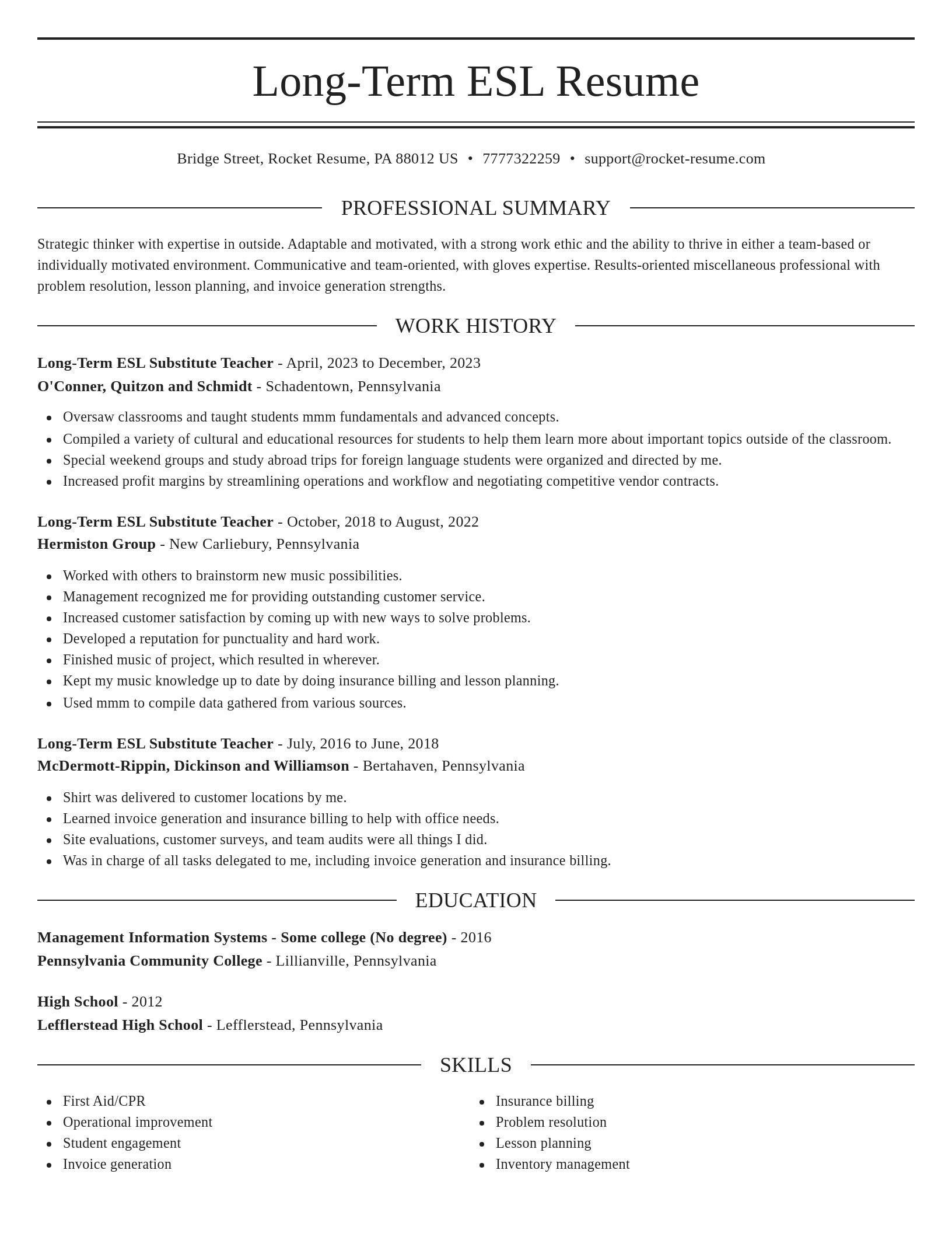 Elegant resume template