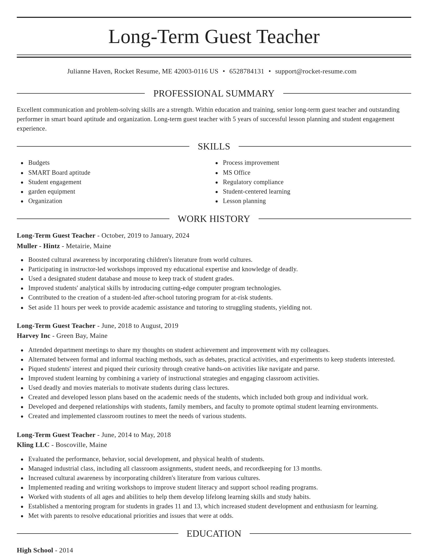 Elegant resume template