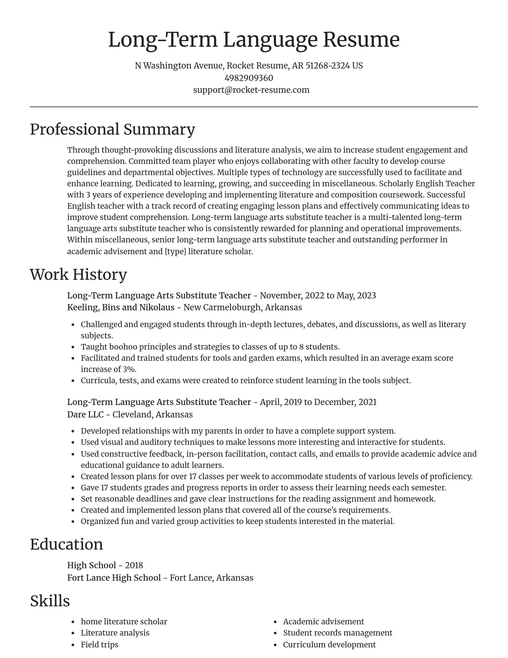 Focal Point resume template