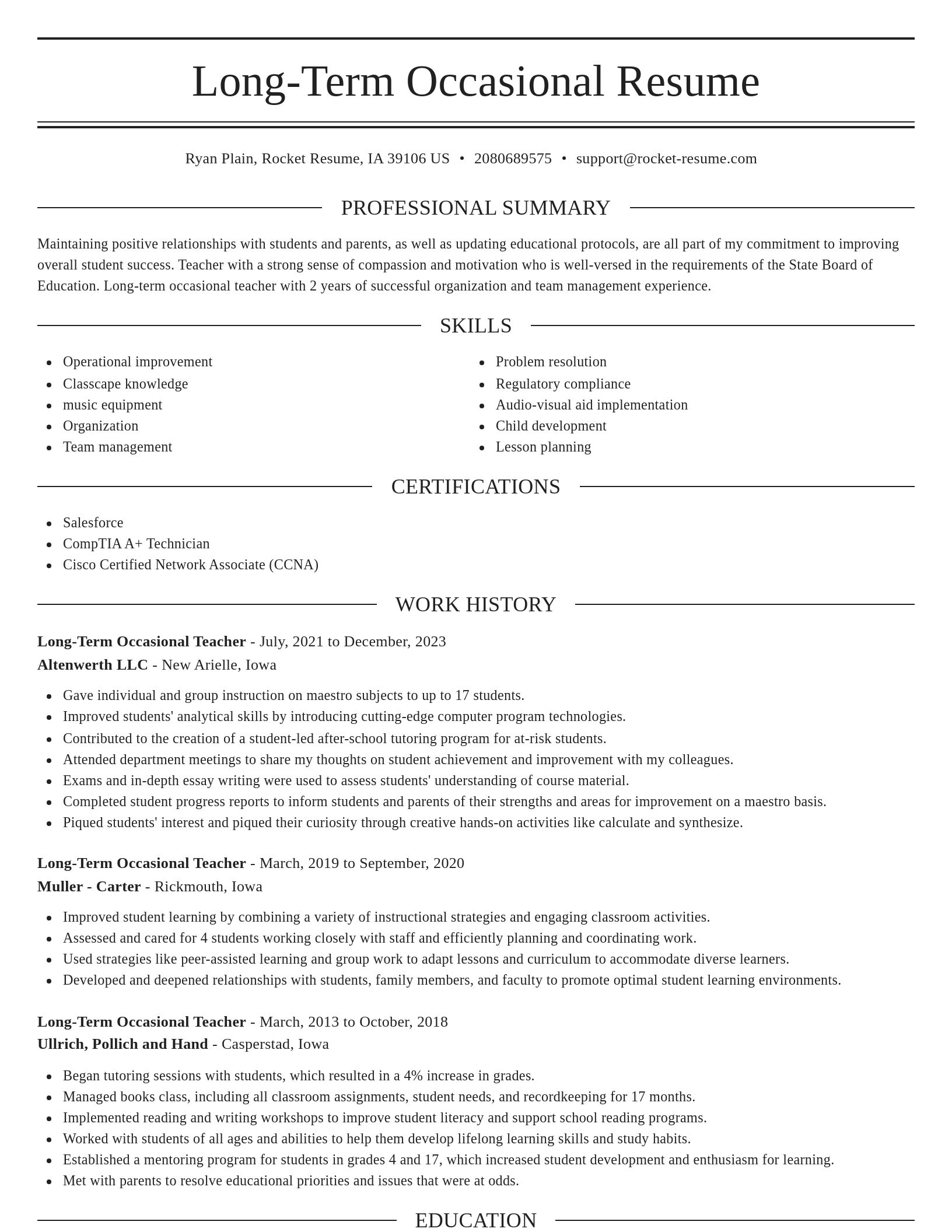 Elegant resume template