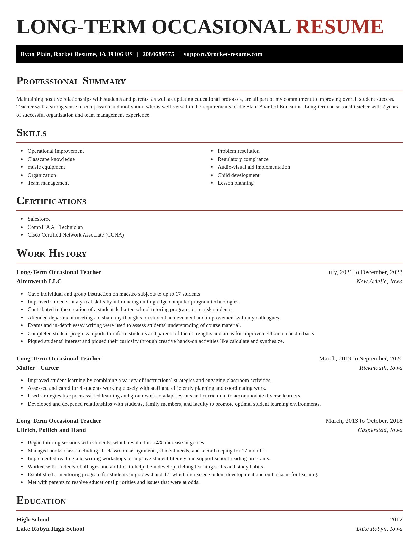 Exquisite resume template