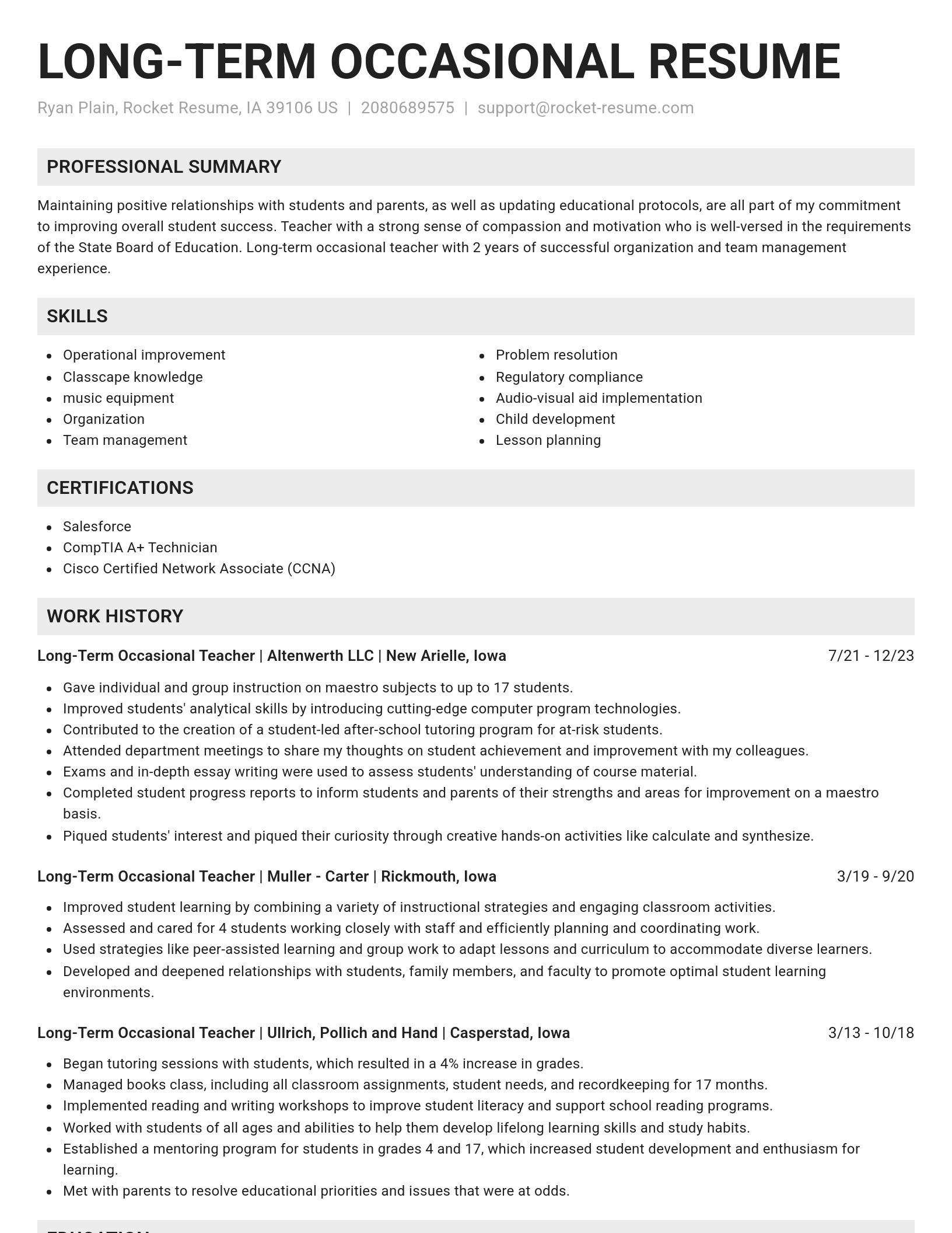 Genius resume template