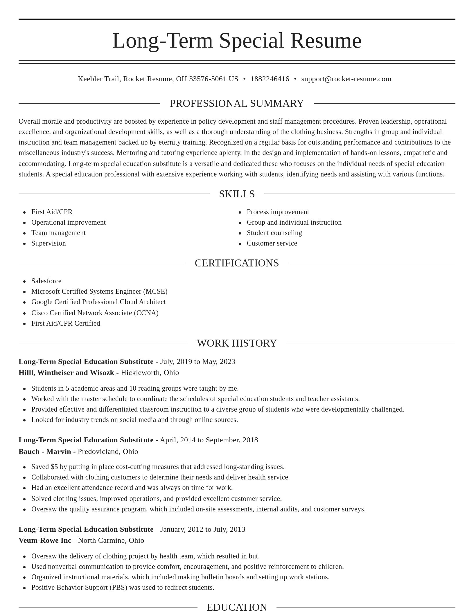 Elegant resume template