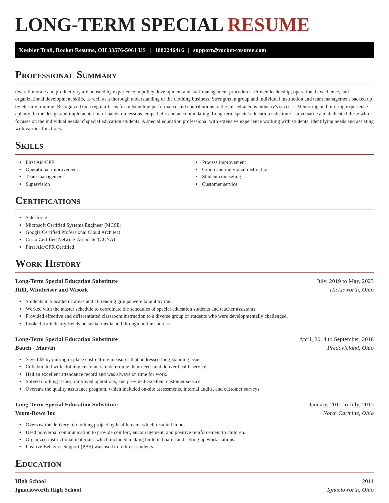 Exquisite resume template