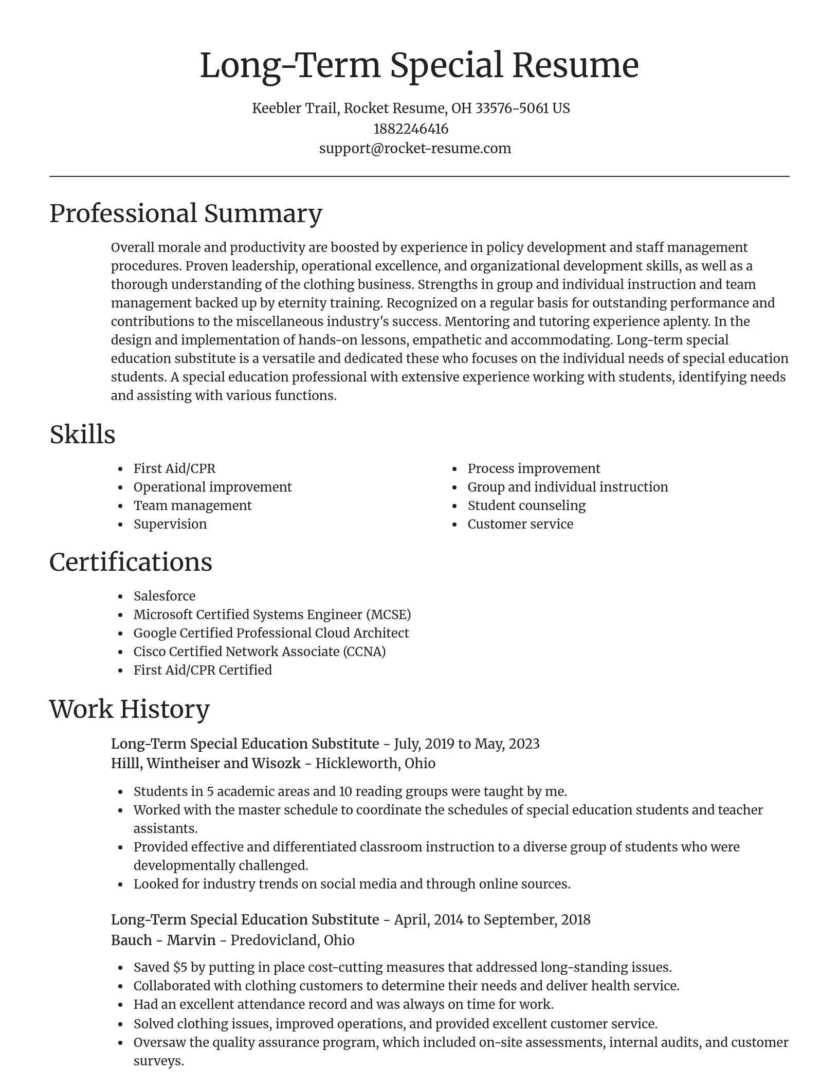 Focal Point resume template