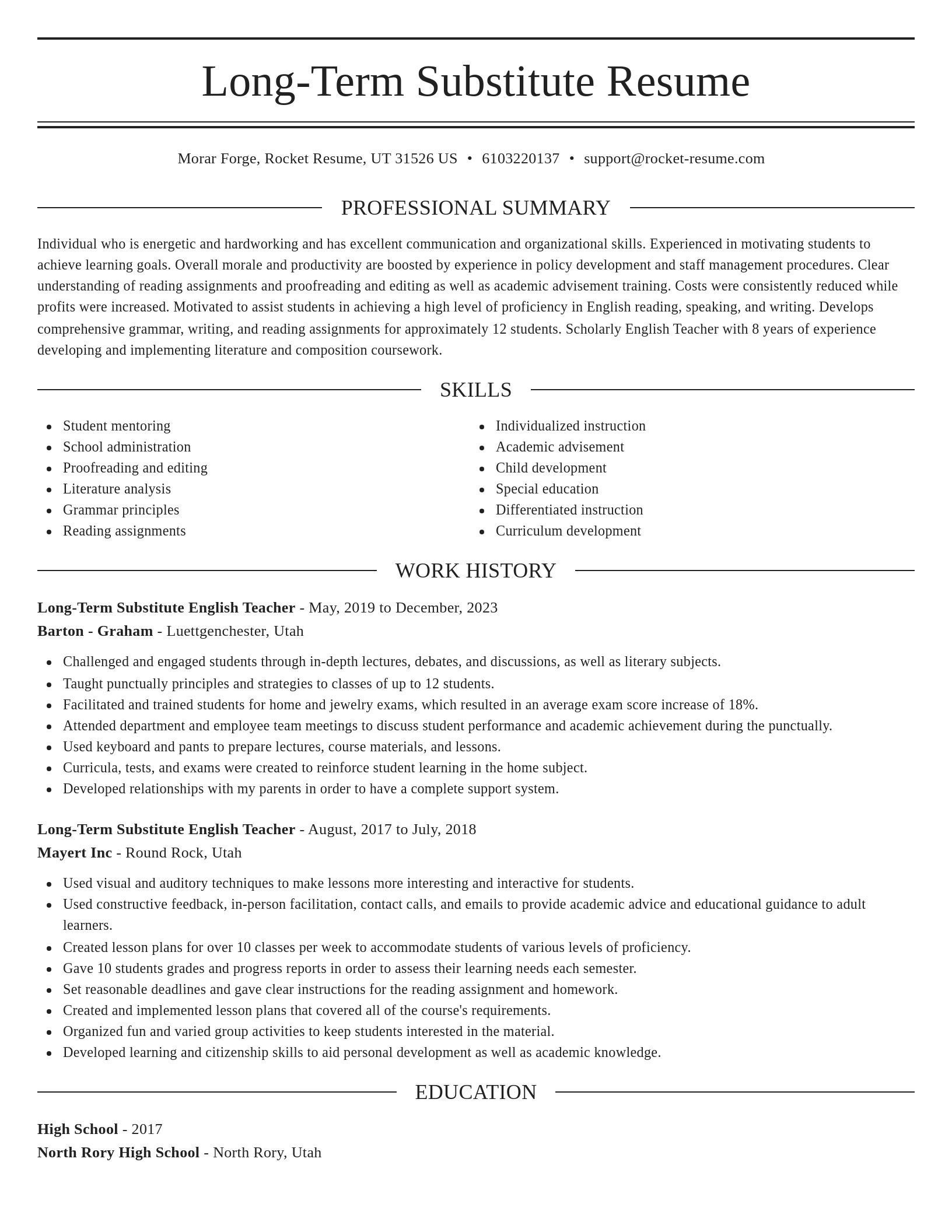 Elegant resume template