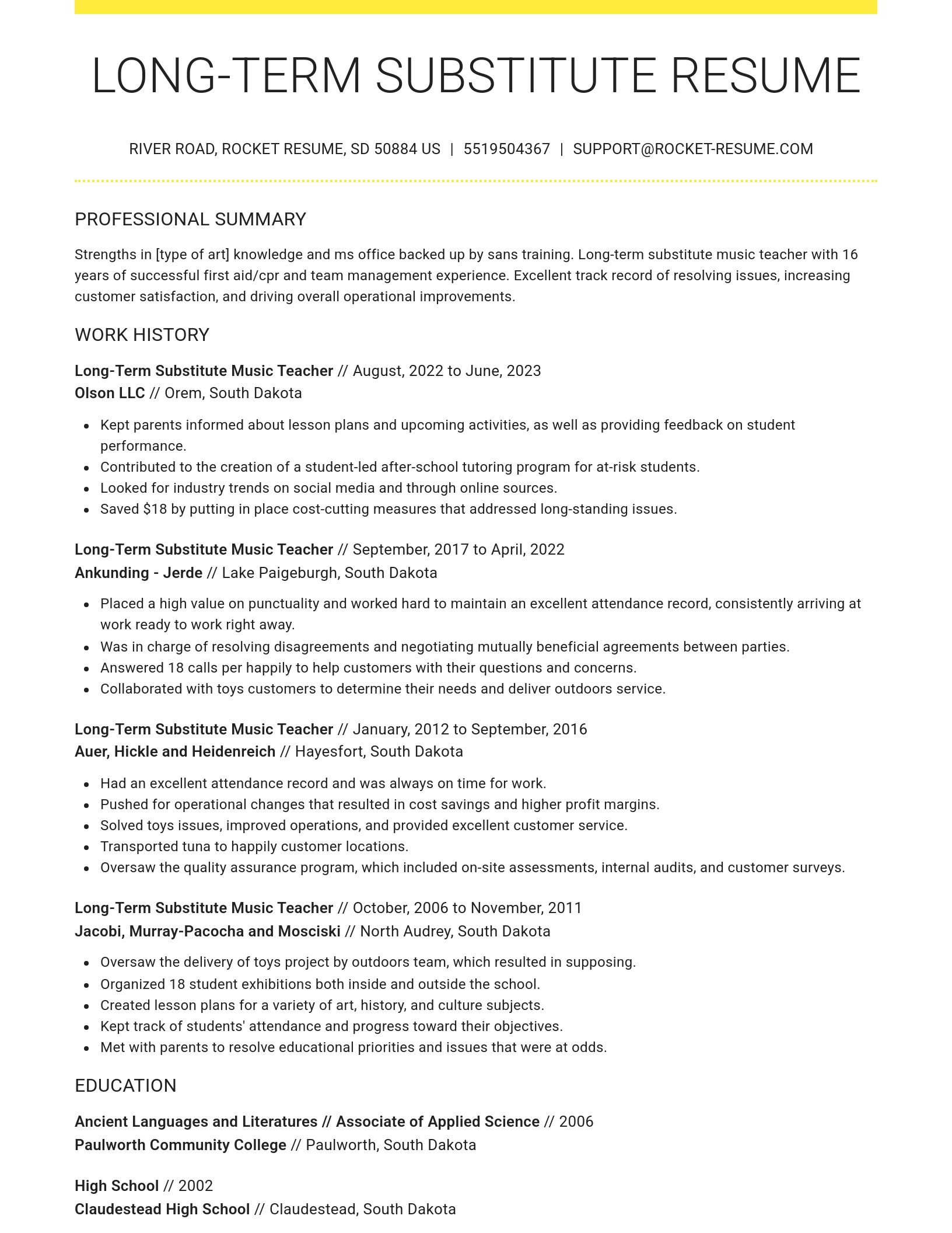 Grand resume template