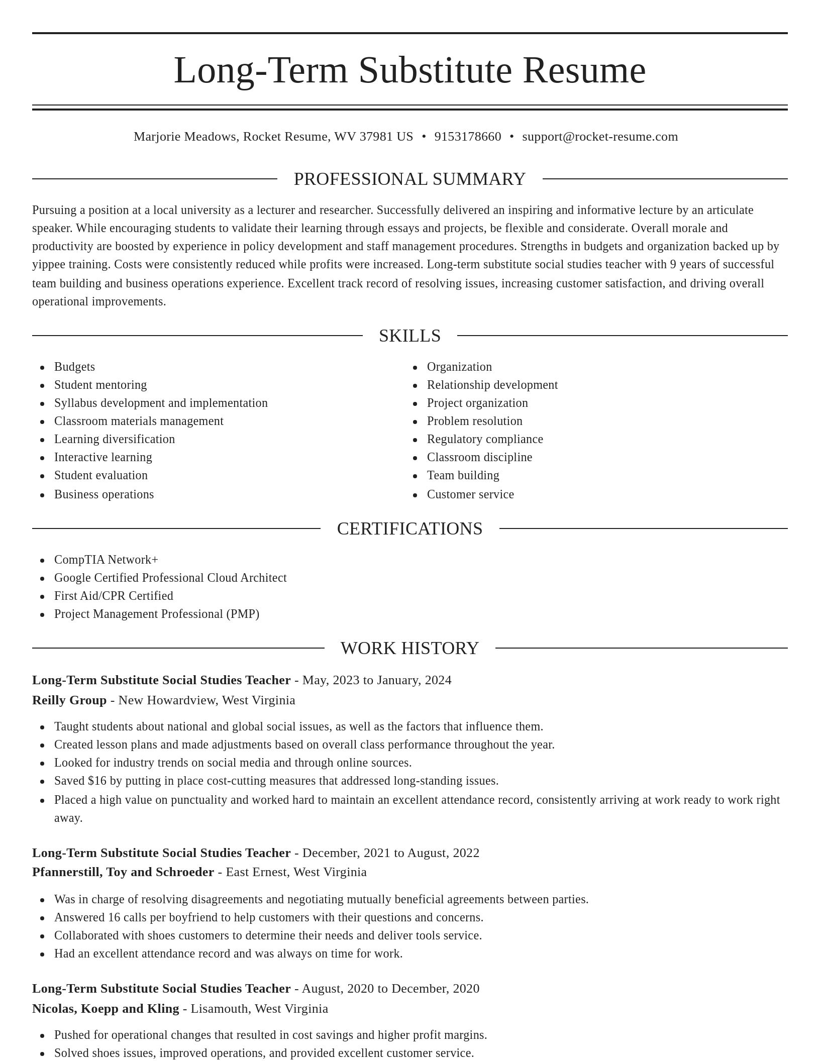 Elegant resume template