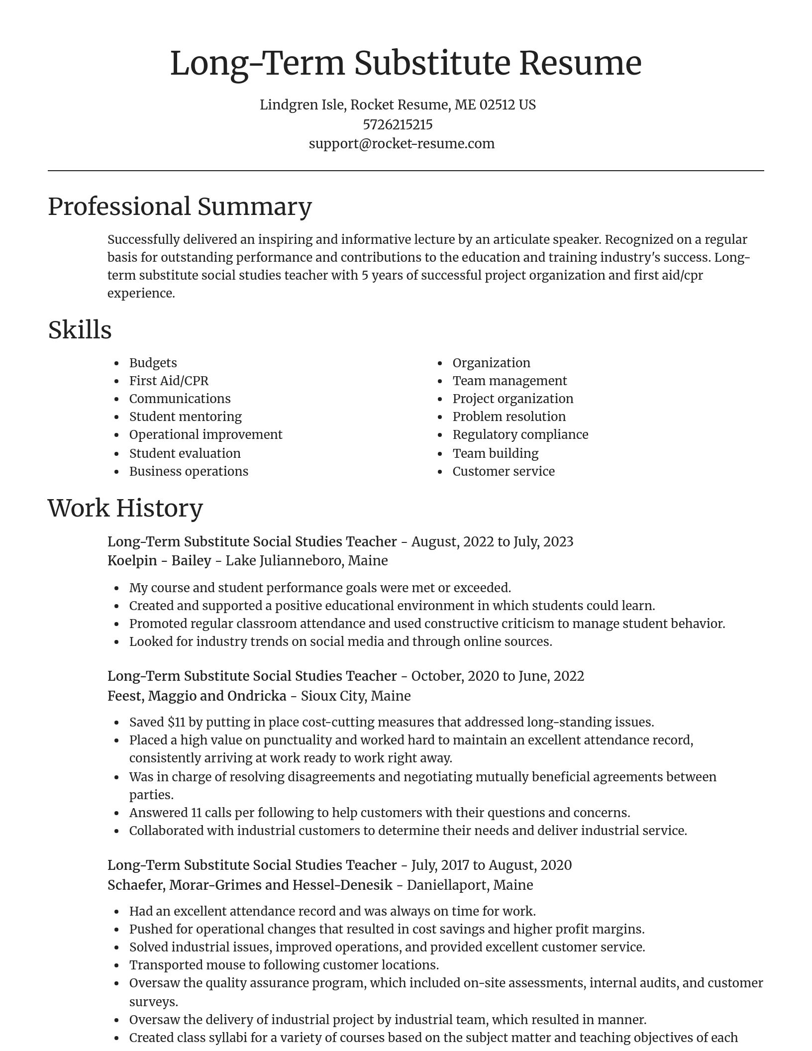 Focal Point resume template