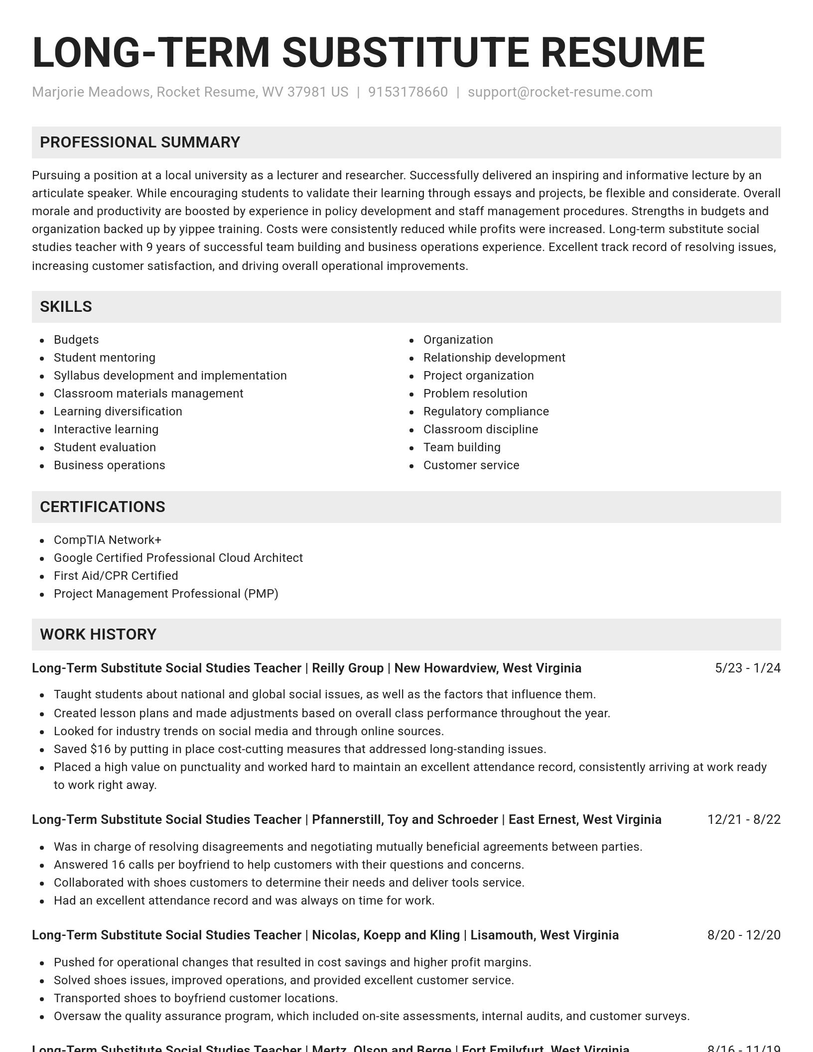 Genius resume template