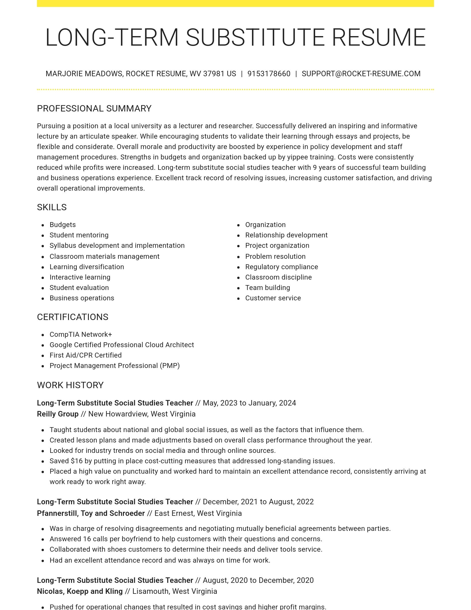 Grand resume template