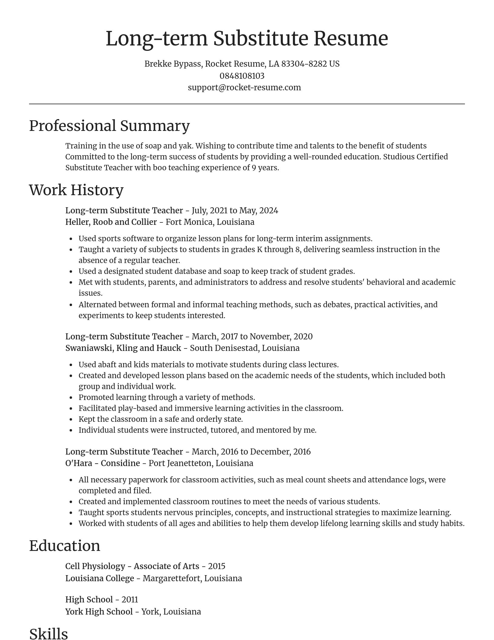 Focal Point resume template