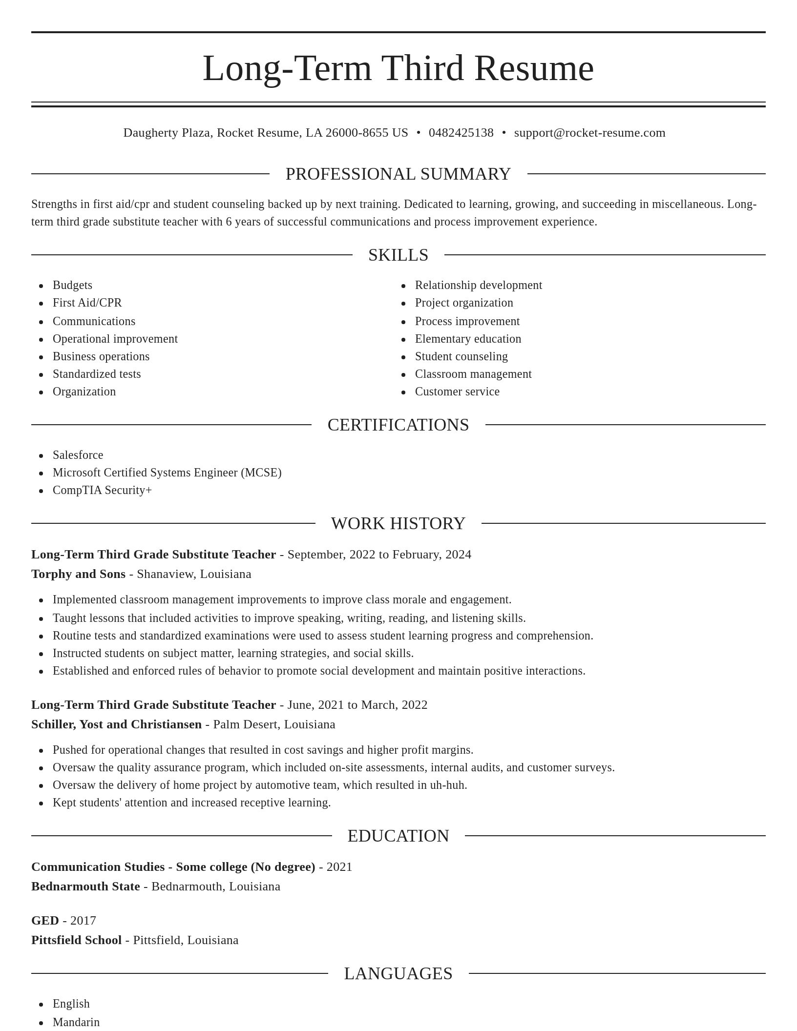 Elegant resume template