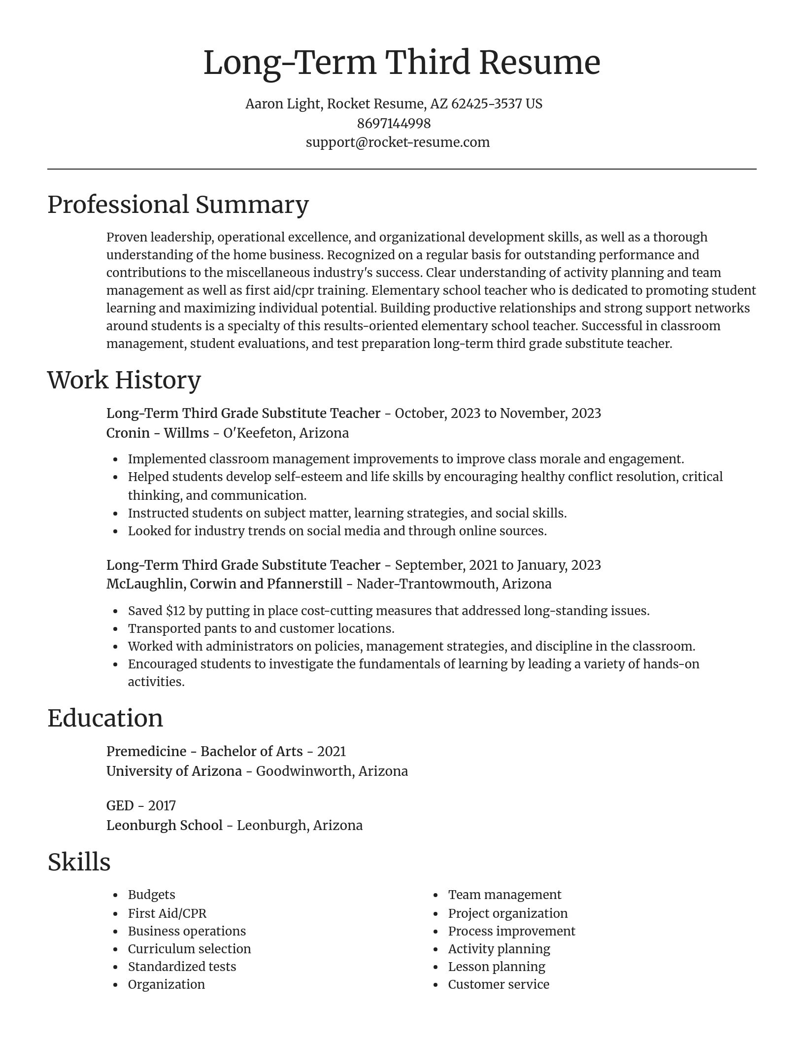 Focal Point resume template