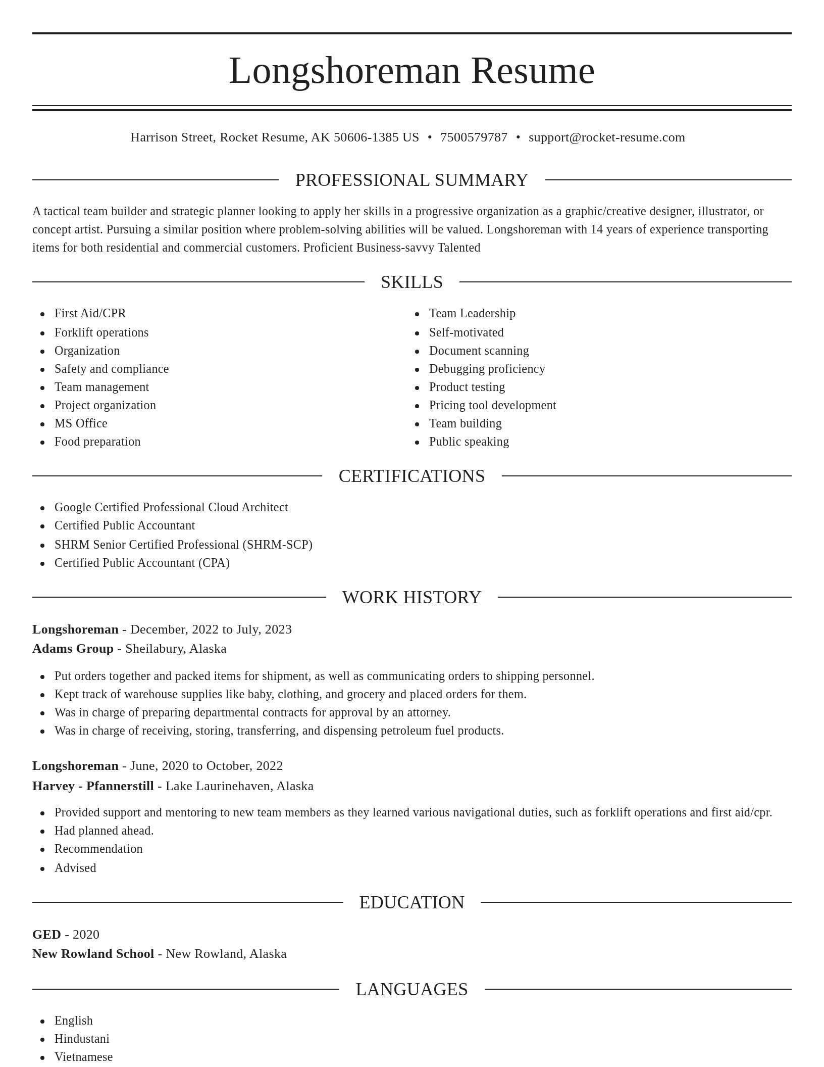 Elegant resume template