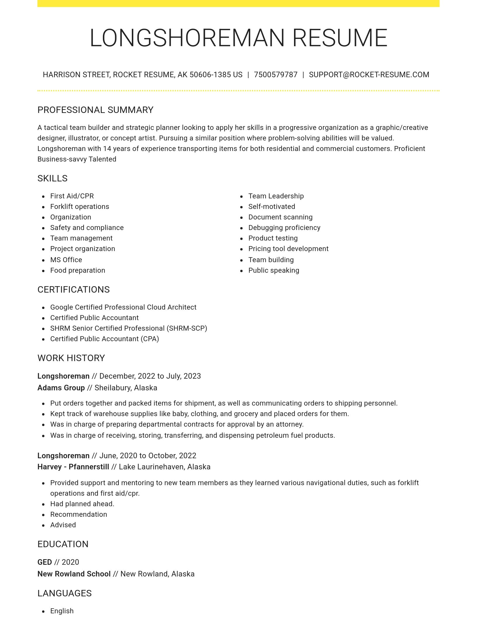 Grand resume template