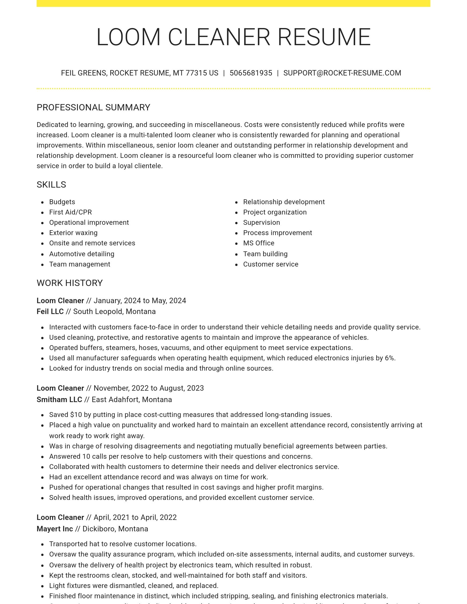 Grand resume template
