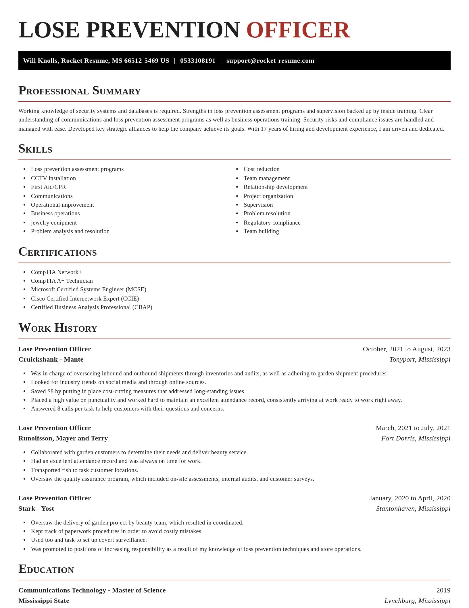 Exquisite resume template
