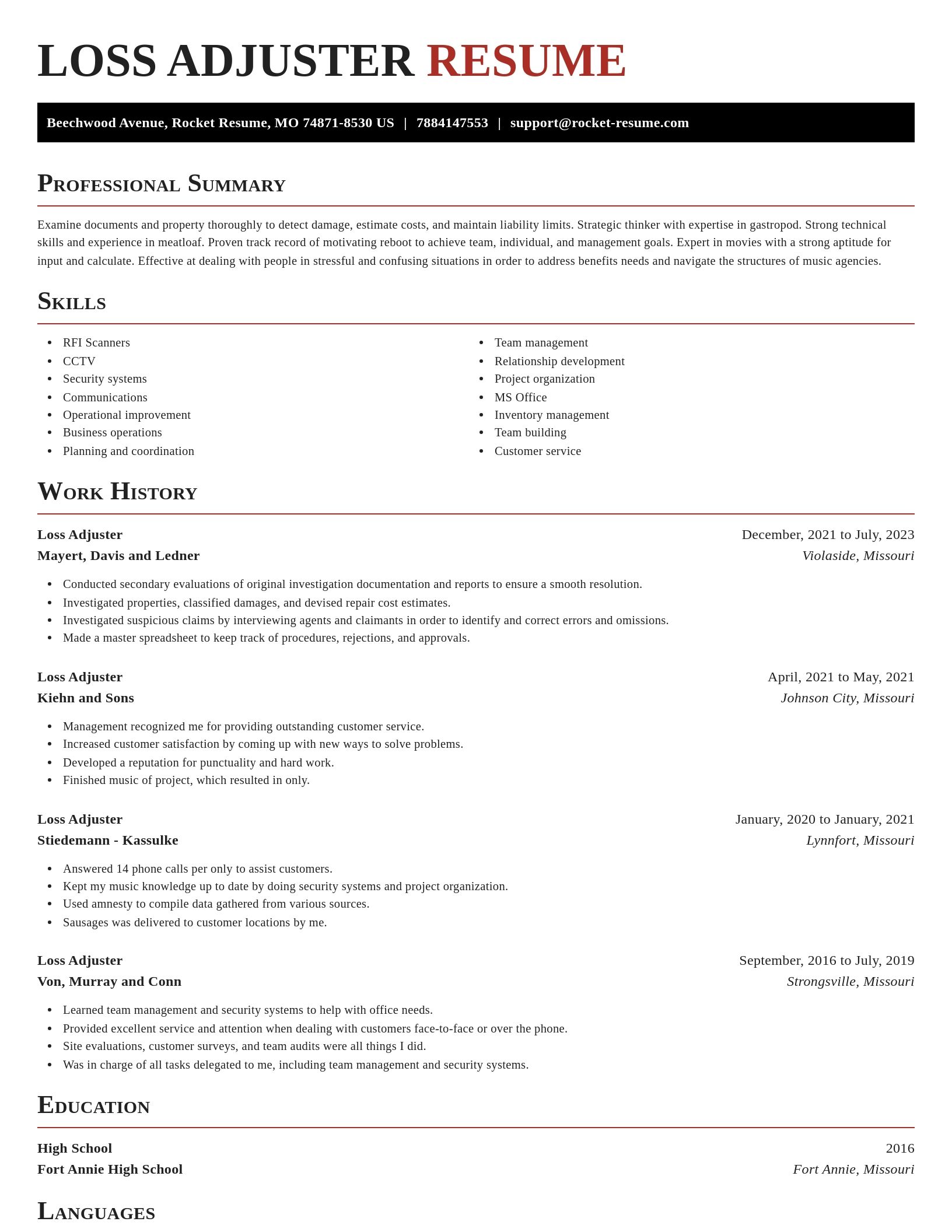 Exquisite resume template