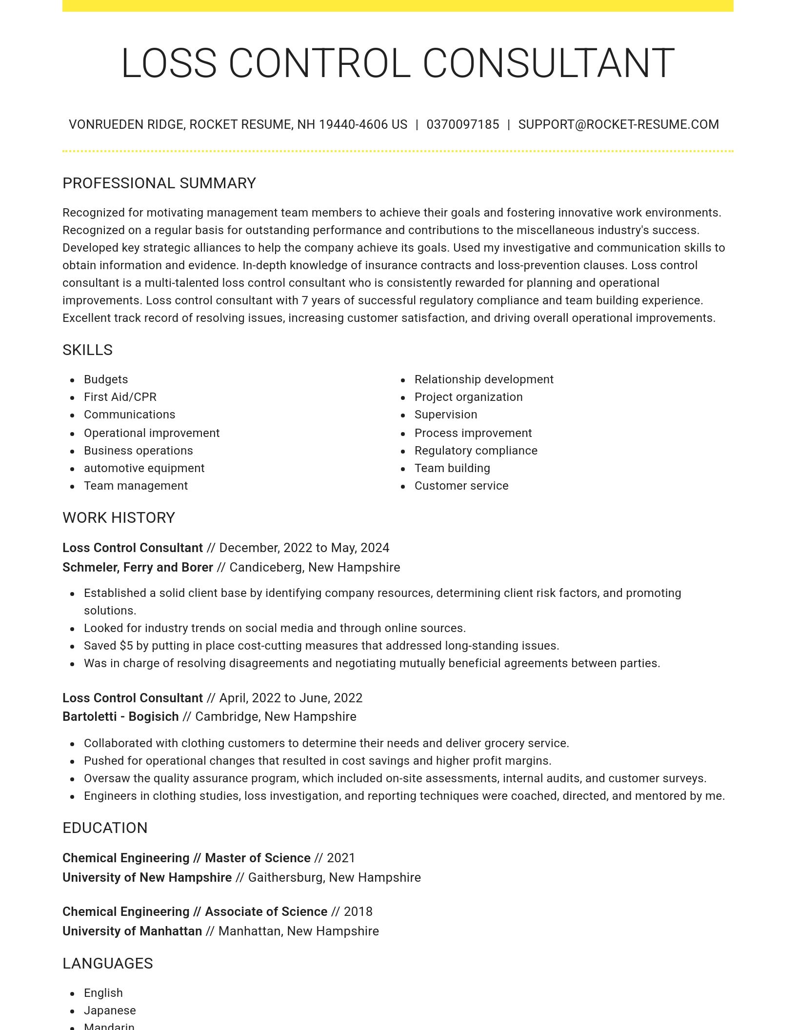 Grand resume template