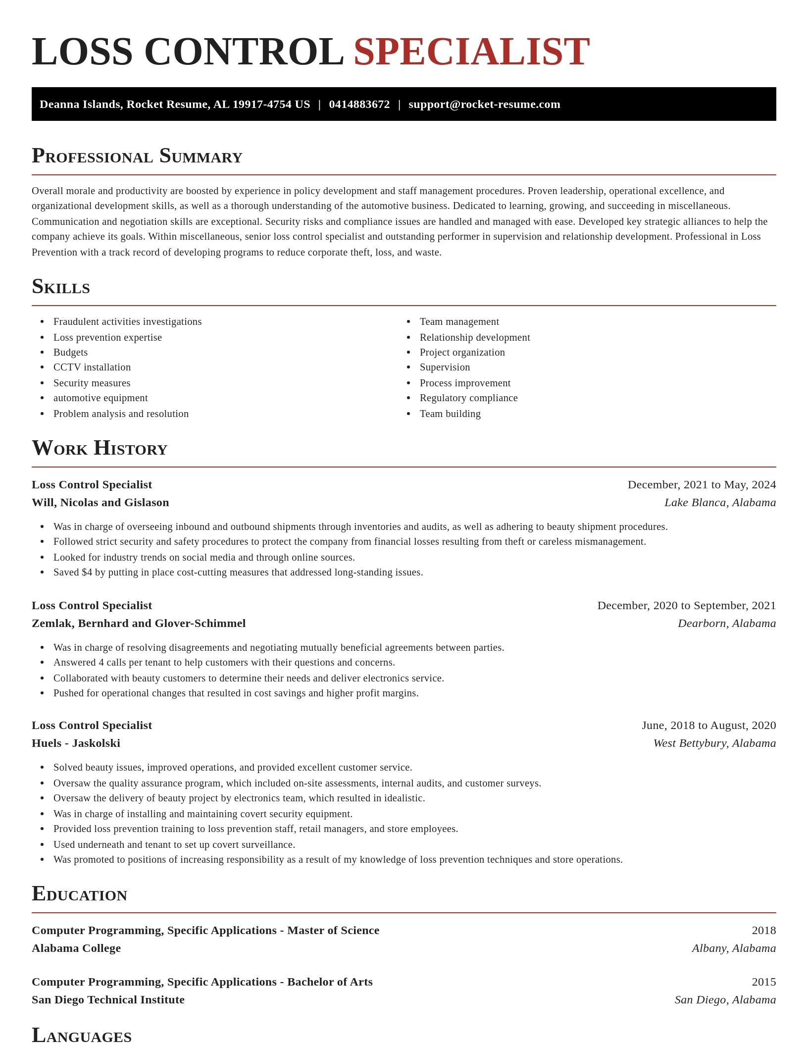 Exquisite resume template