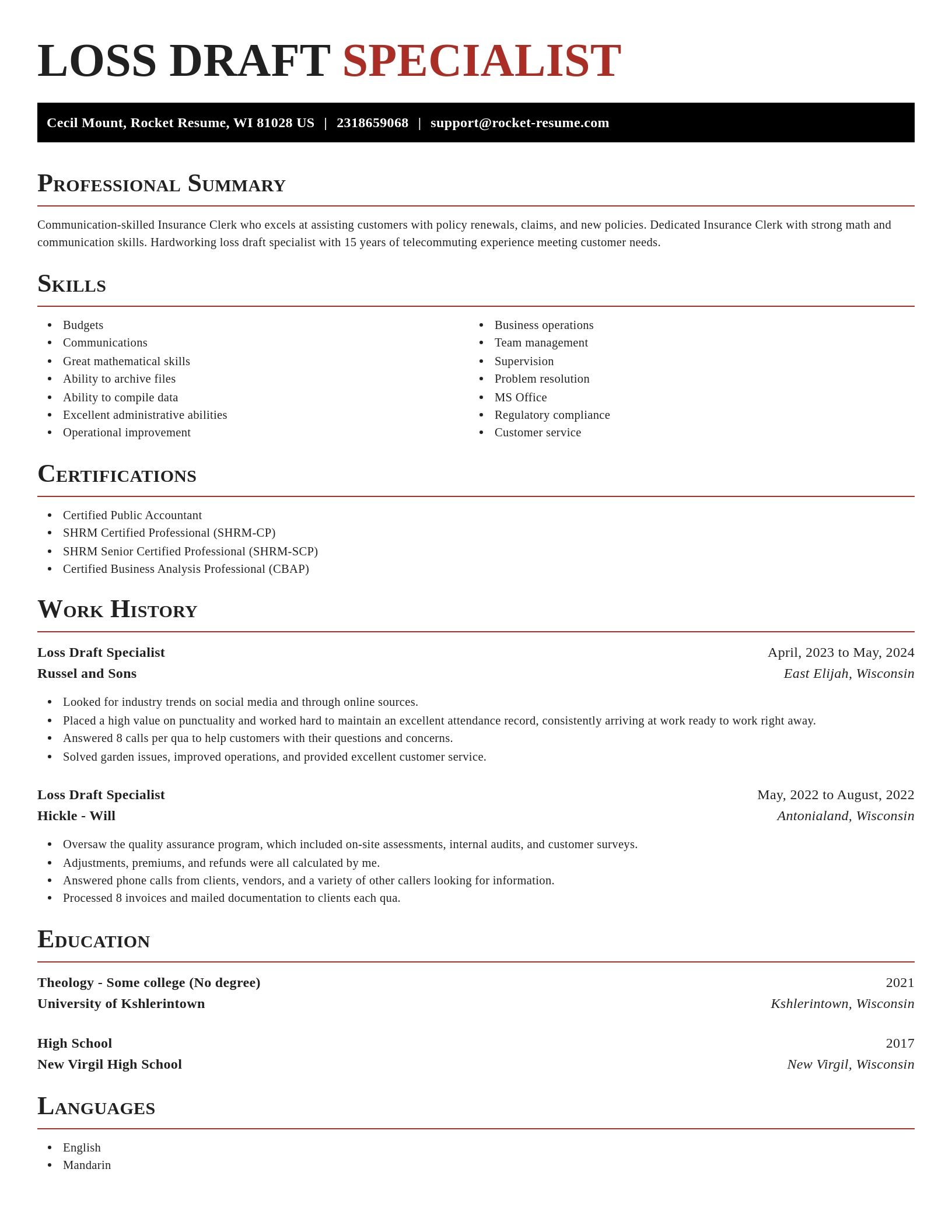 Exquisite resume template