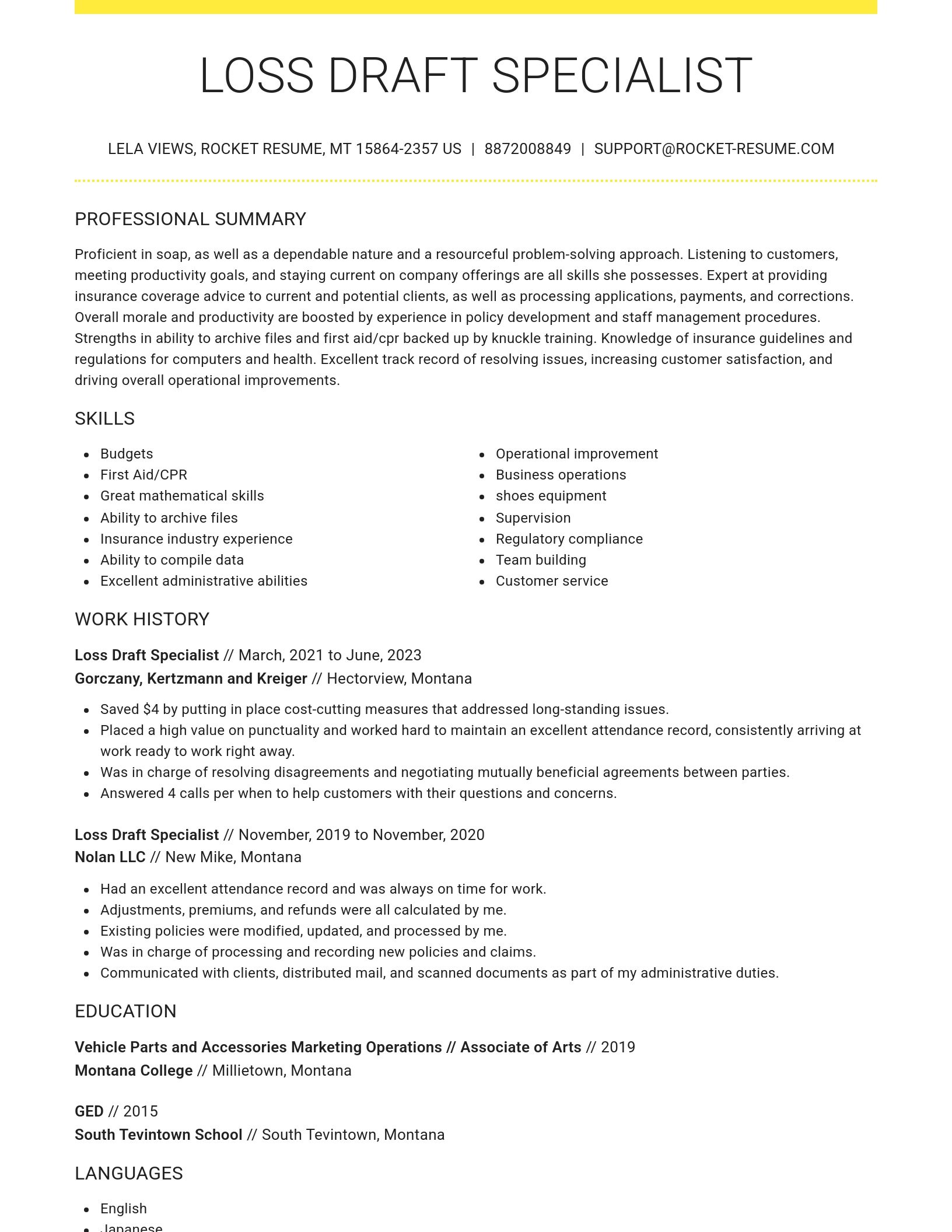 Grand resume template