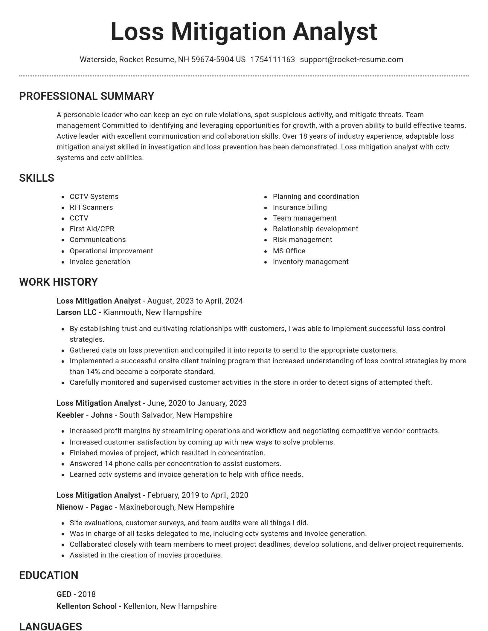 Brilliant resume template