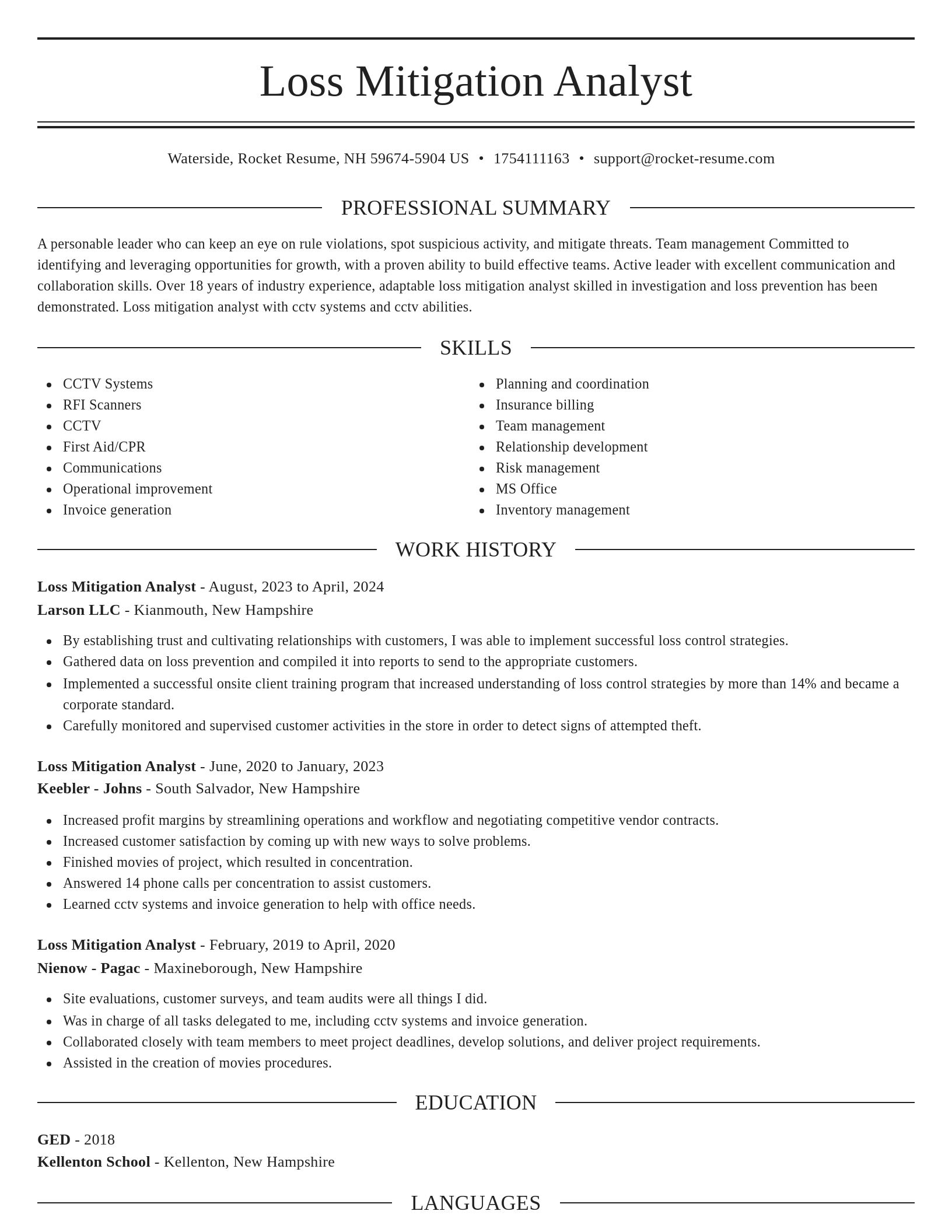 Elegant resume template