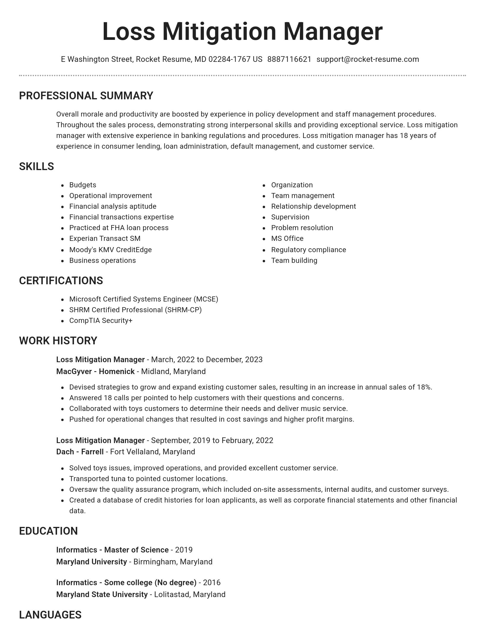 Brilliant resume template