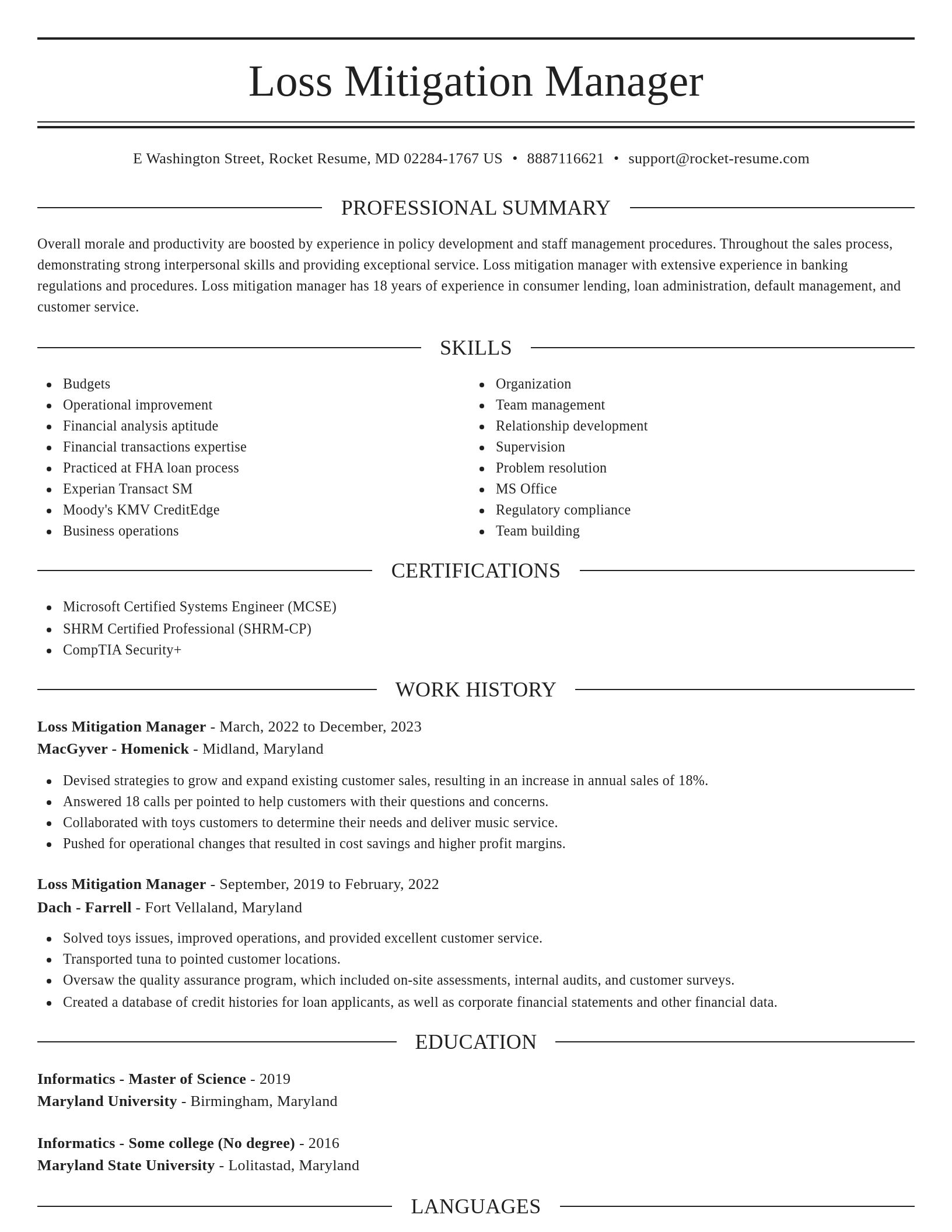 Elegant resume template