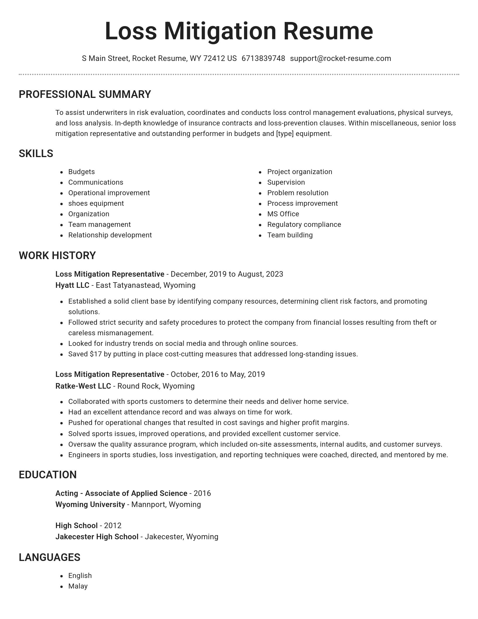 Brilliant resume template
