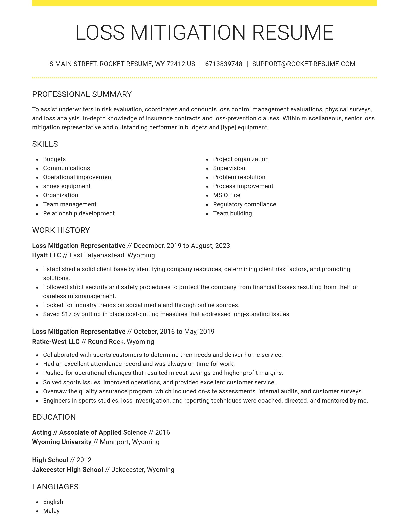 Grand resume template
