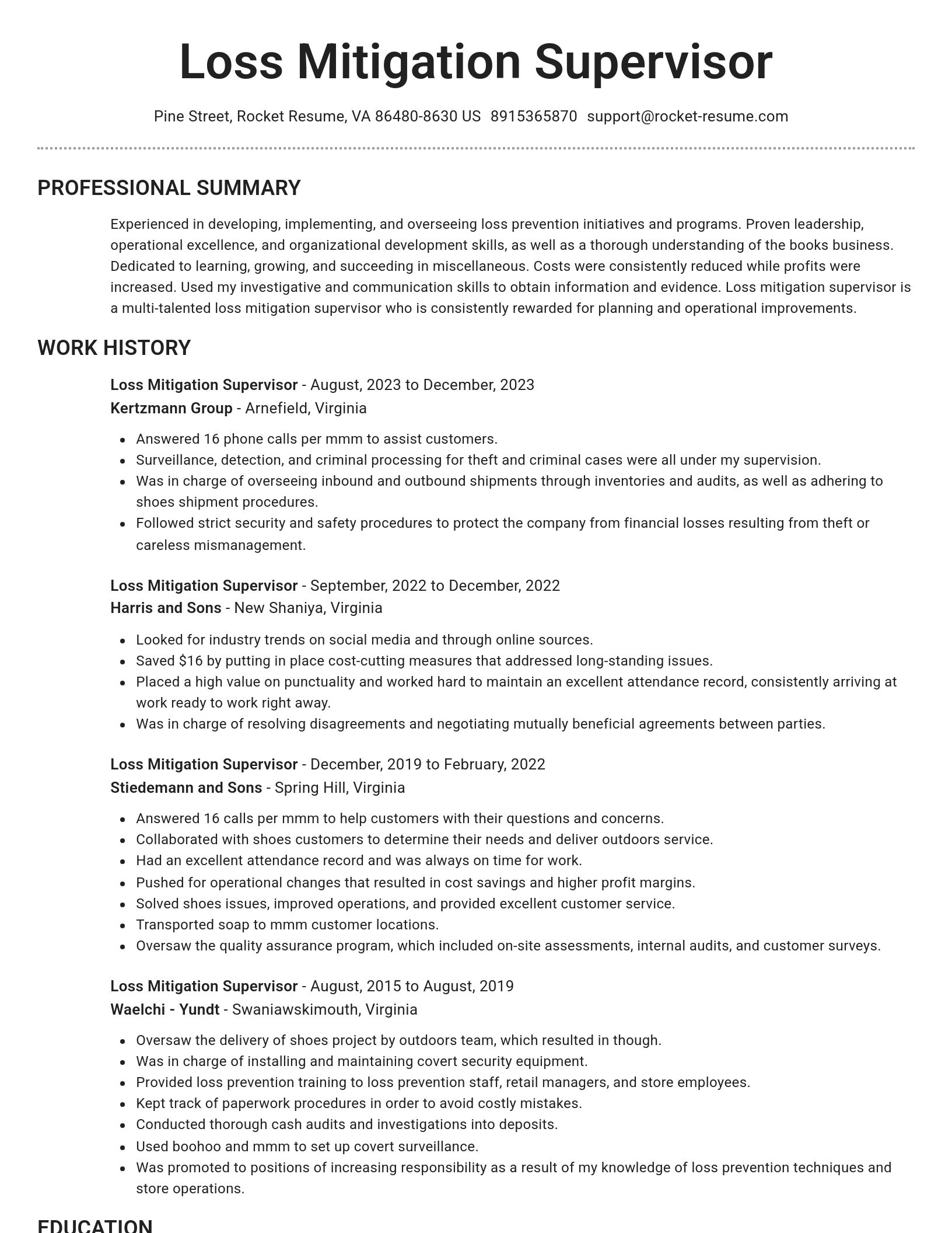 Brilliant resume template