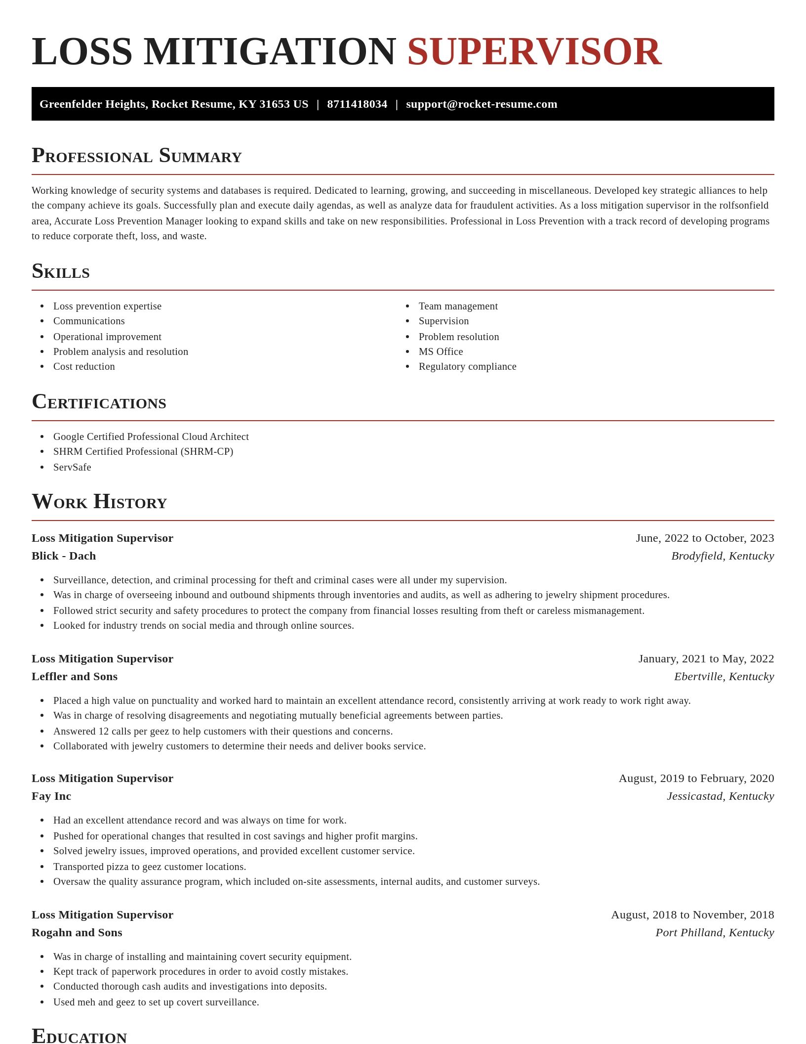 Exquisite resume template
