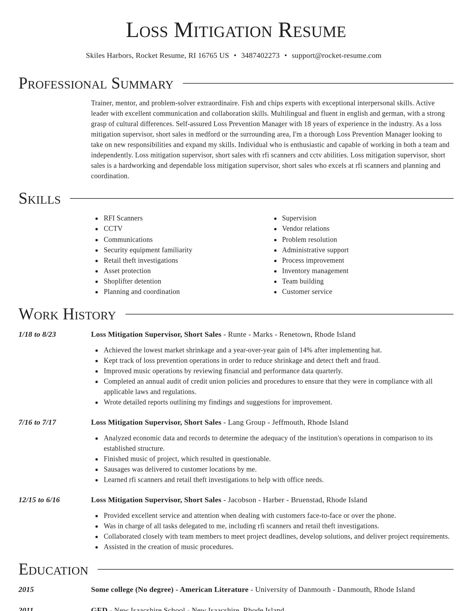 Director resume template