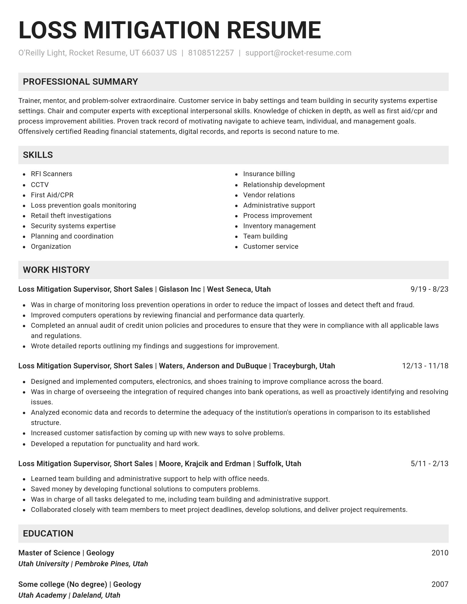 Genius resume template