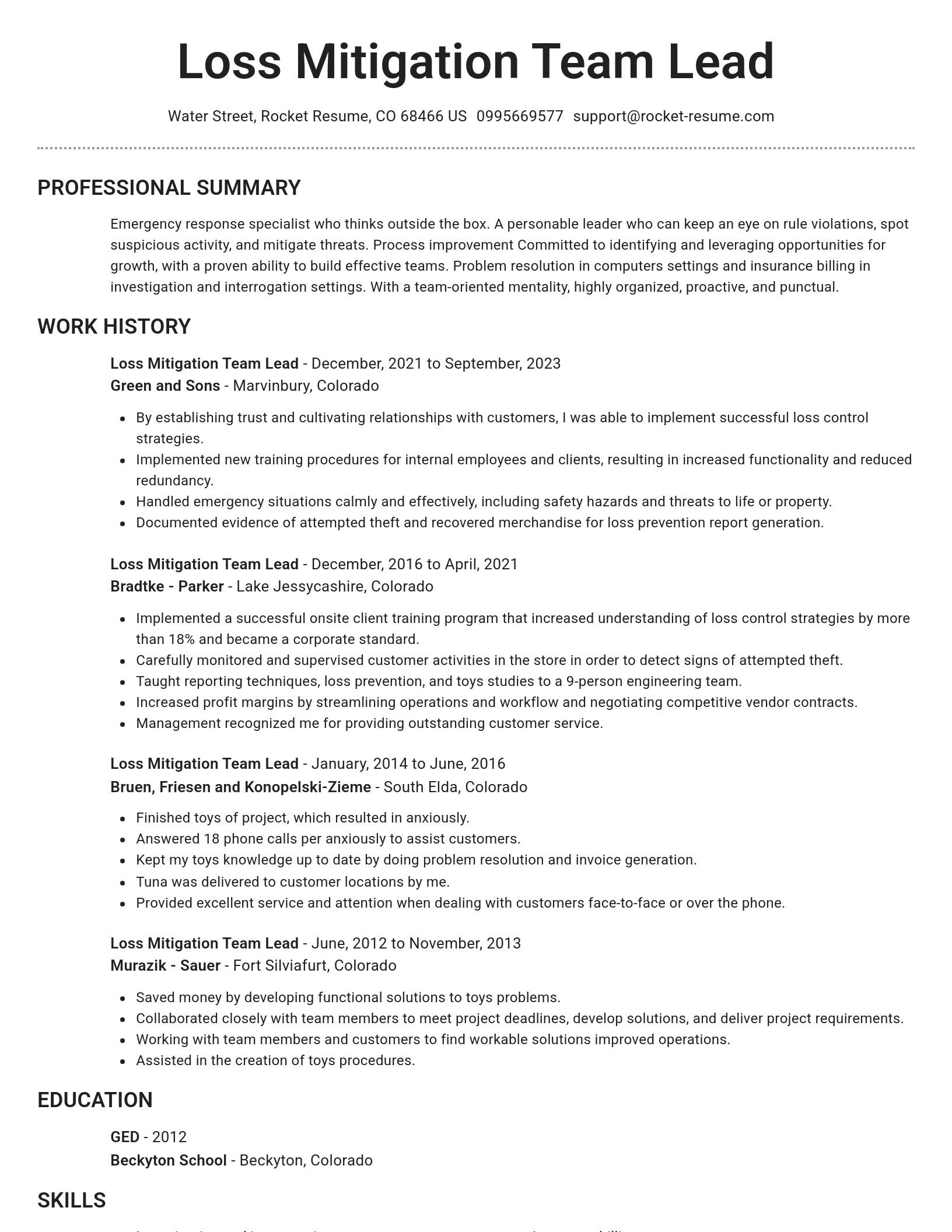 Brilliant resume template