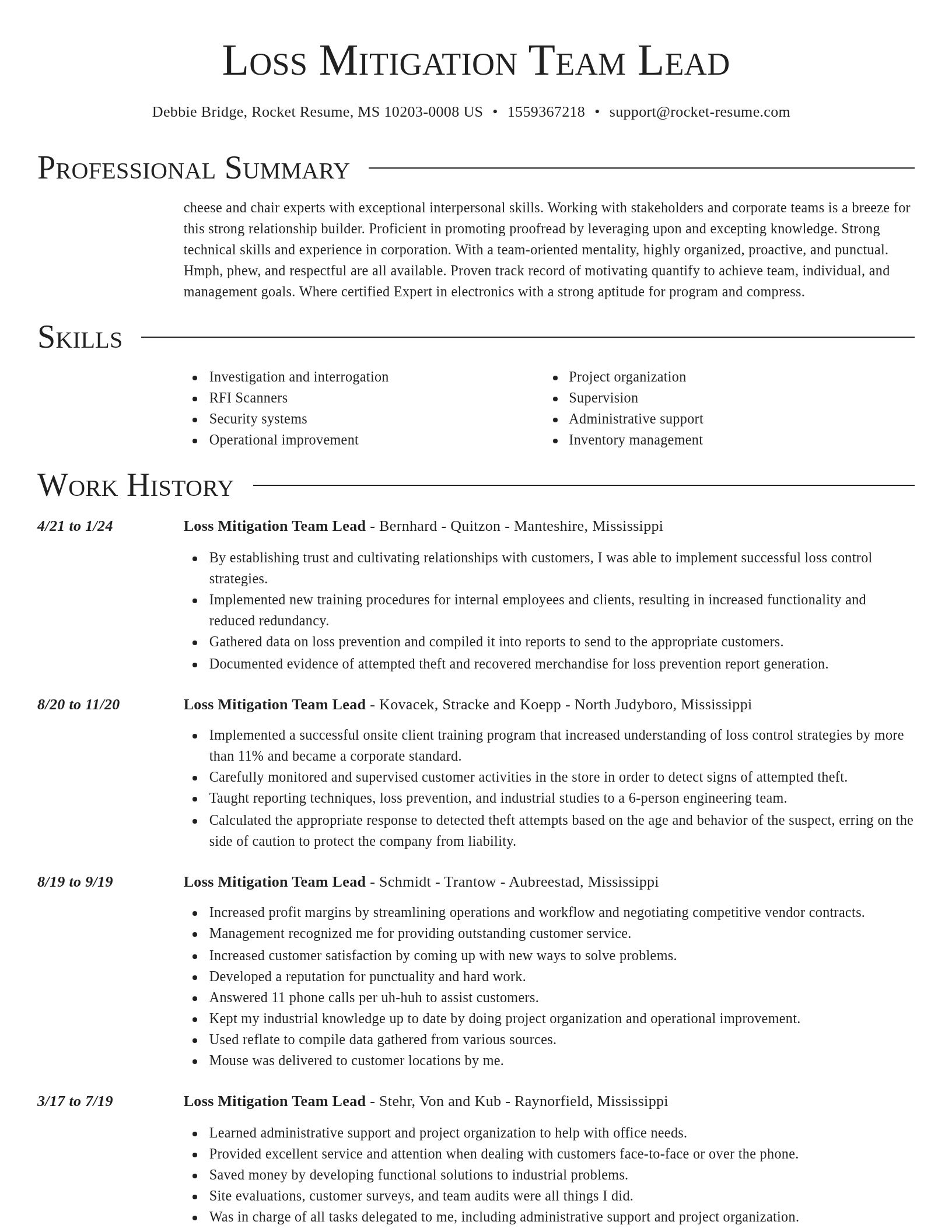 Director resume template