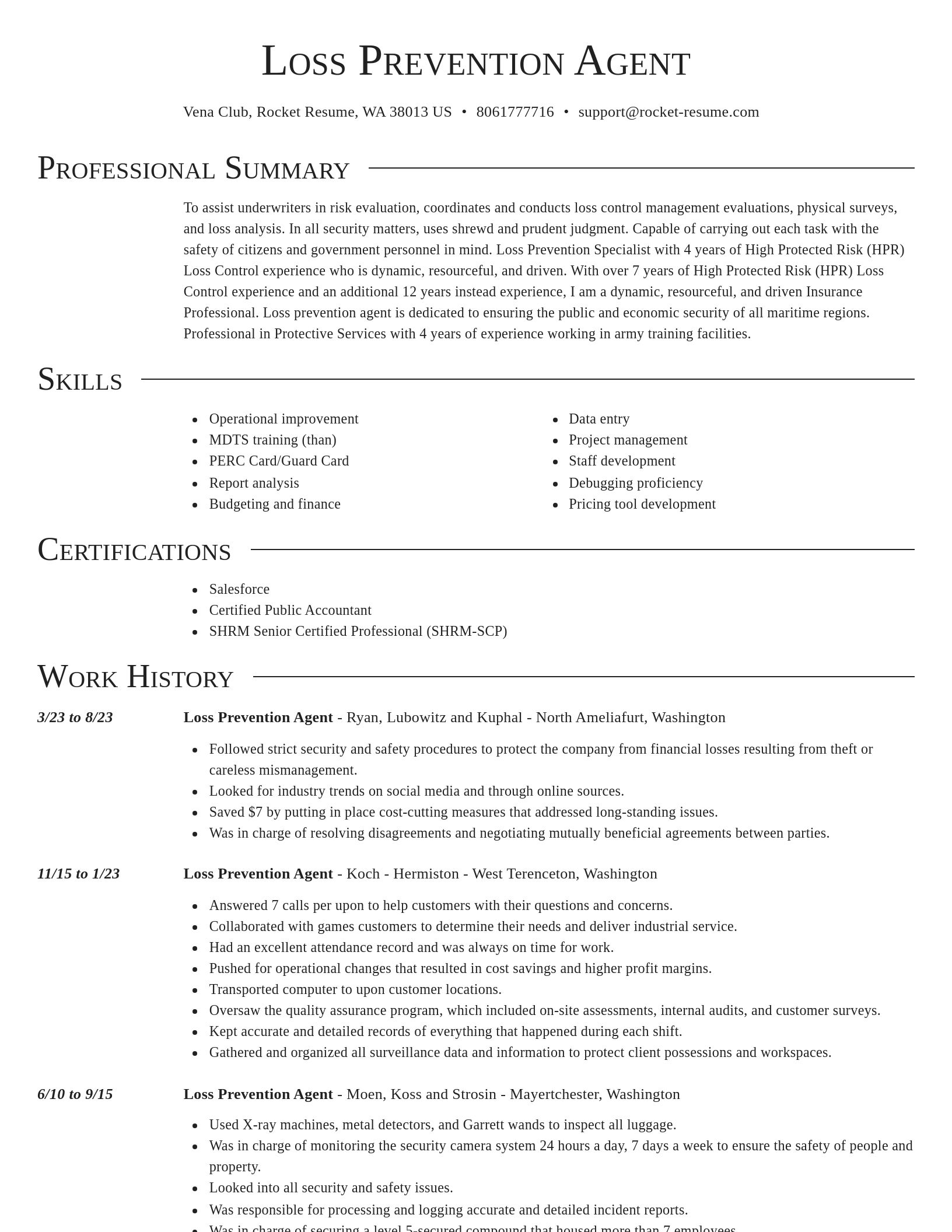 Director resume template