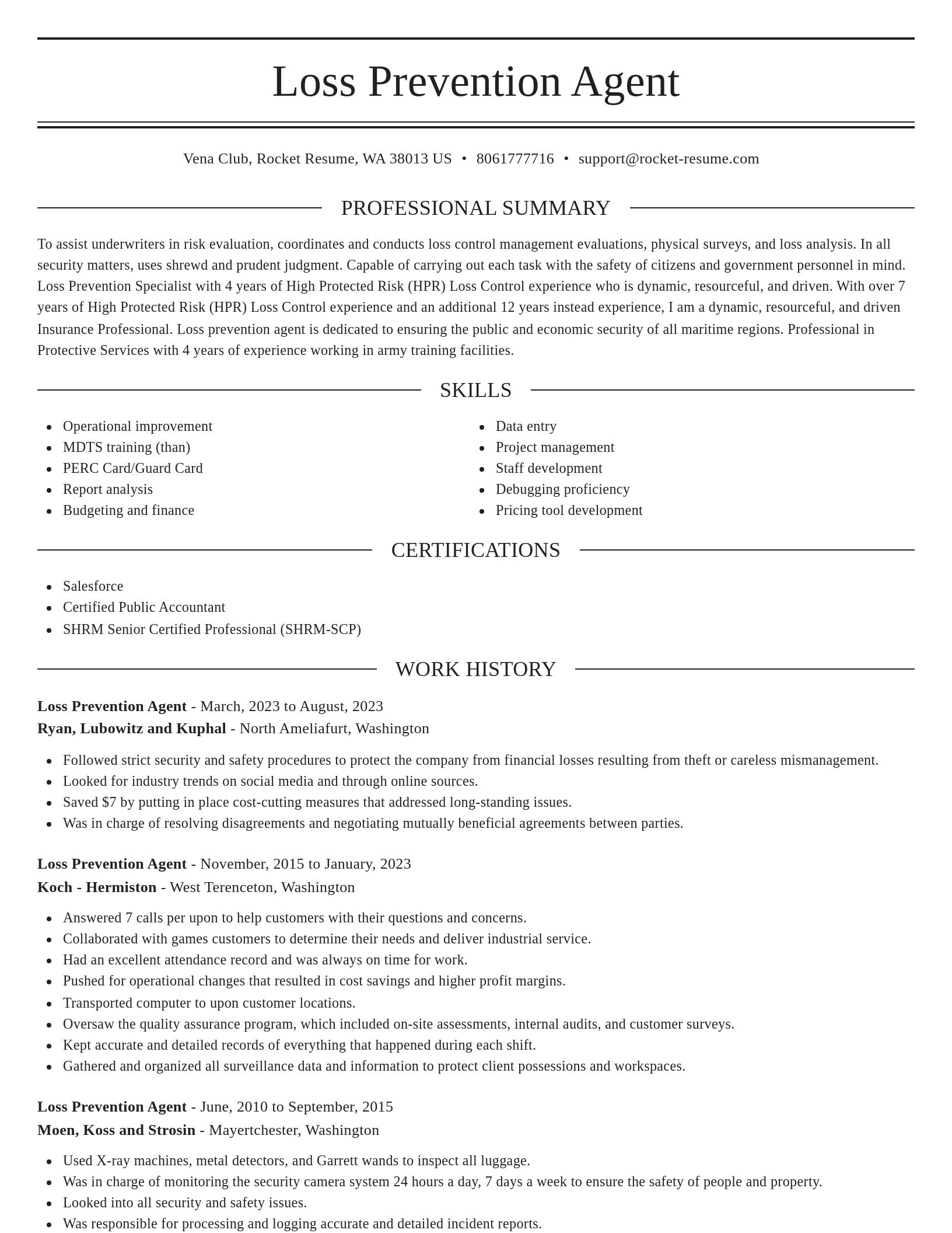 Elegant resume template