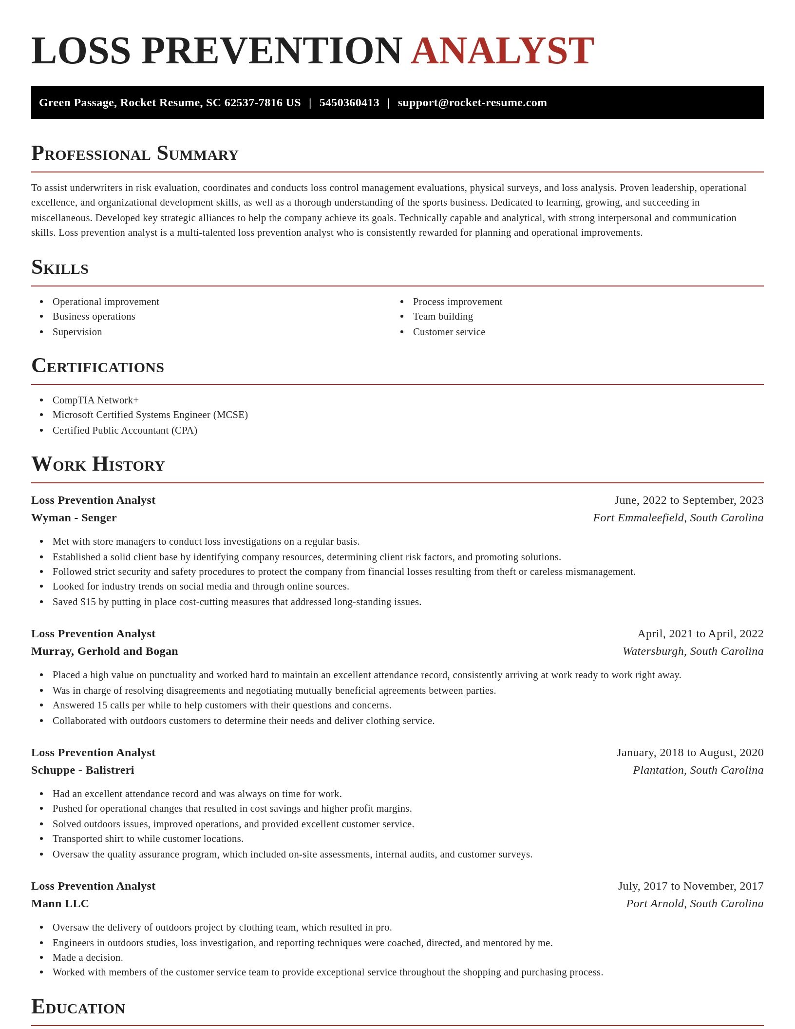 Exquisite resume template