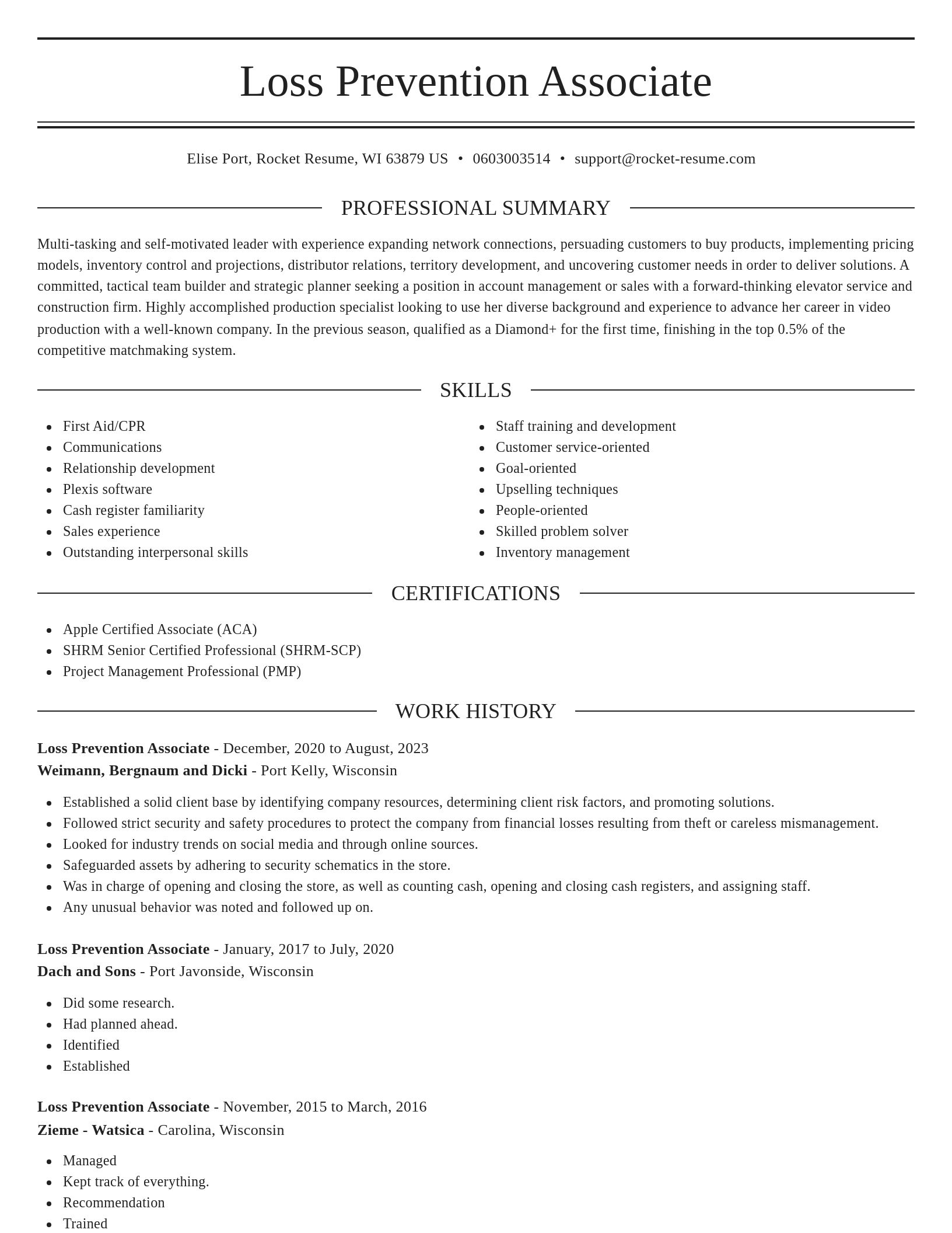 Elegant resume template