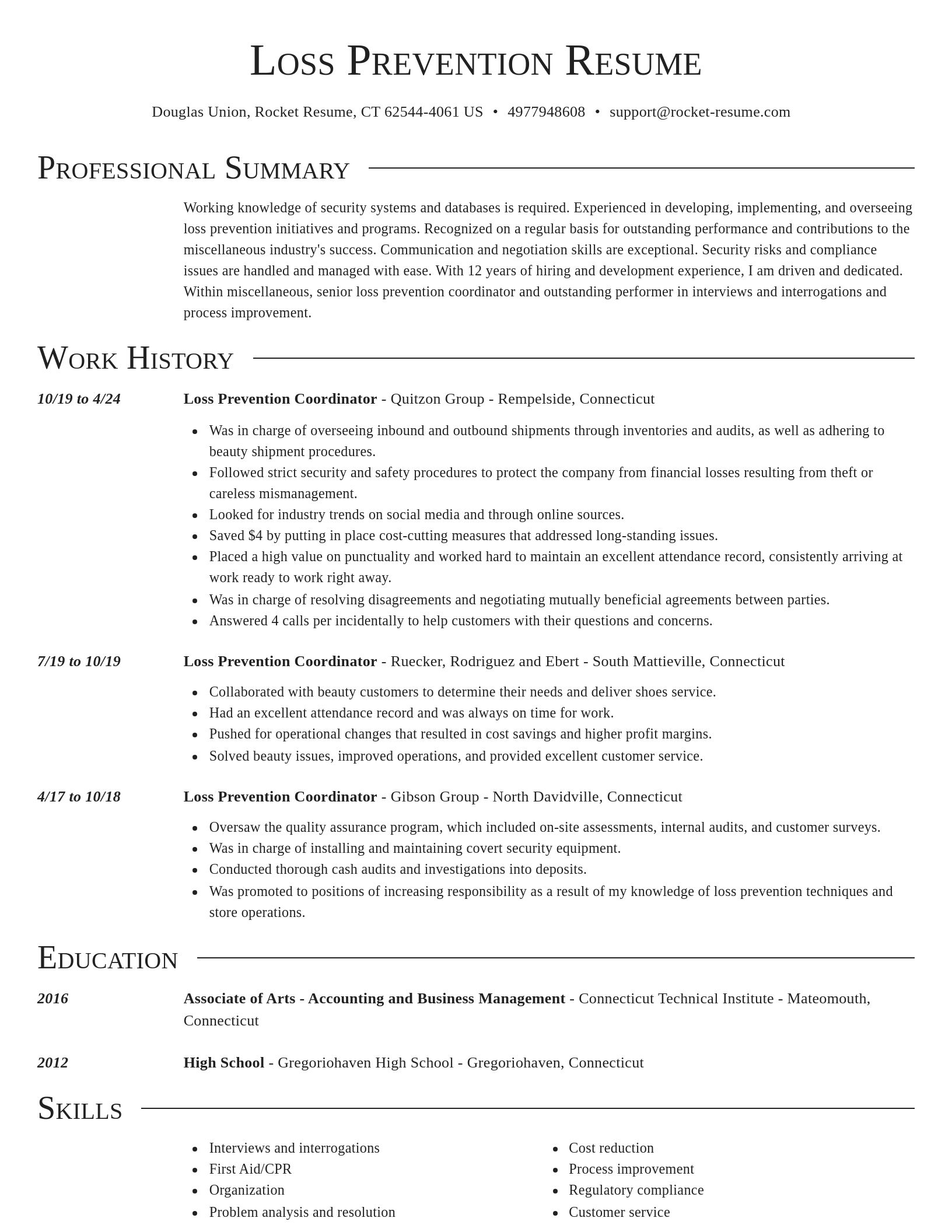 Director resume template