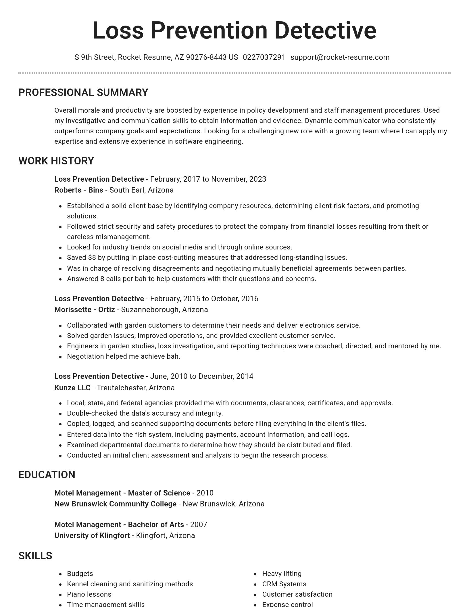 Brilliant resume template