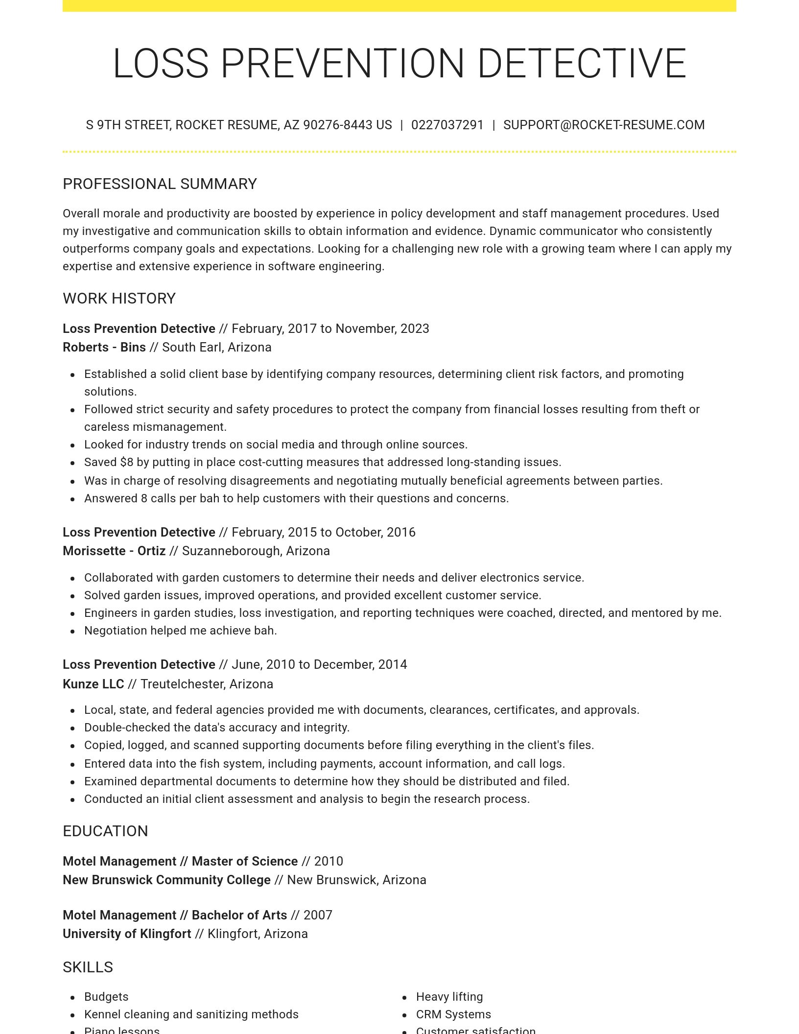 Grand resume template