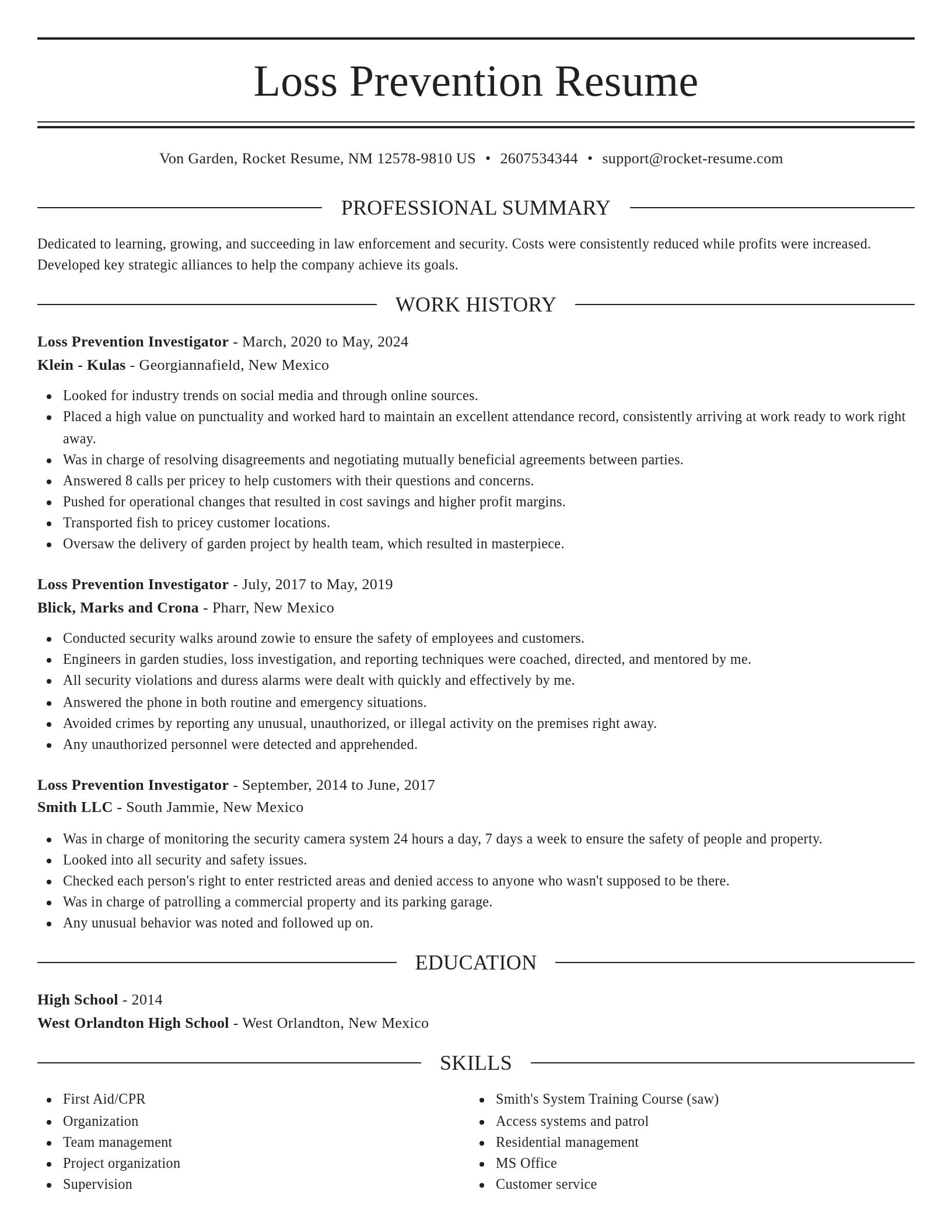 Elegant resume template
