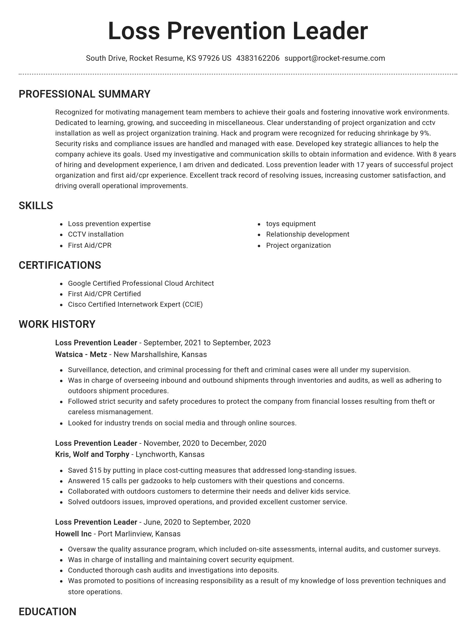 Brilliant resume template