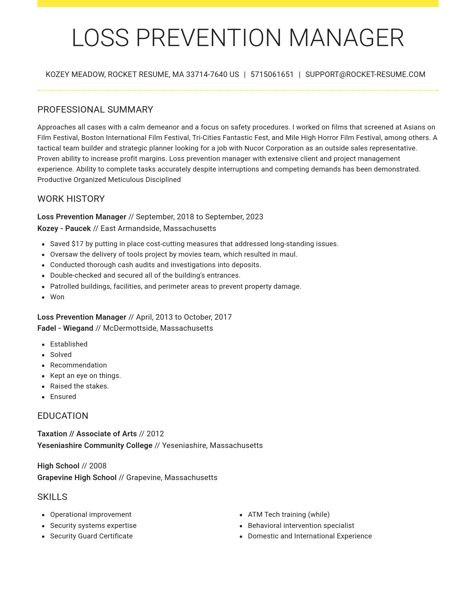 Grand resume template